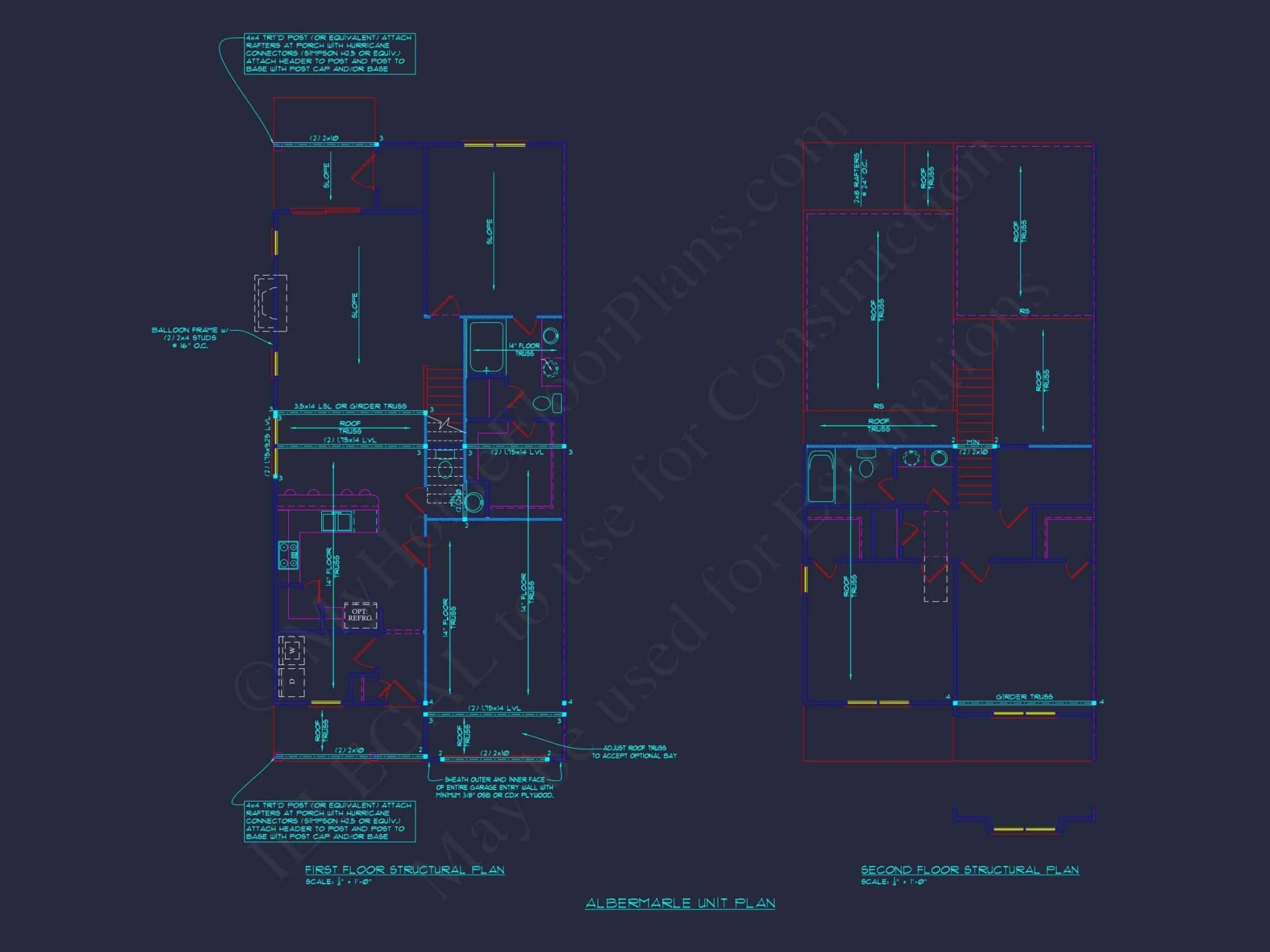 Modern 2-Story Townhome Plan with Craftsman Details
