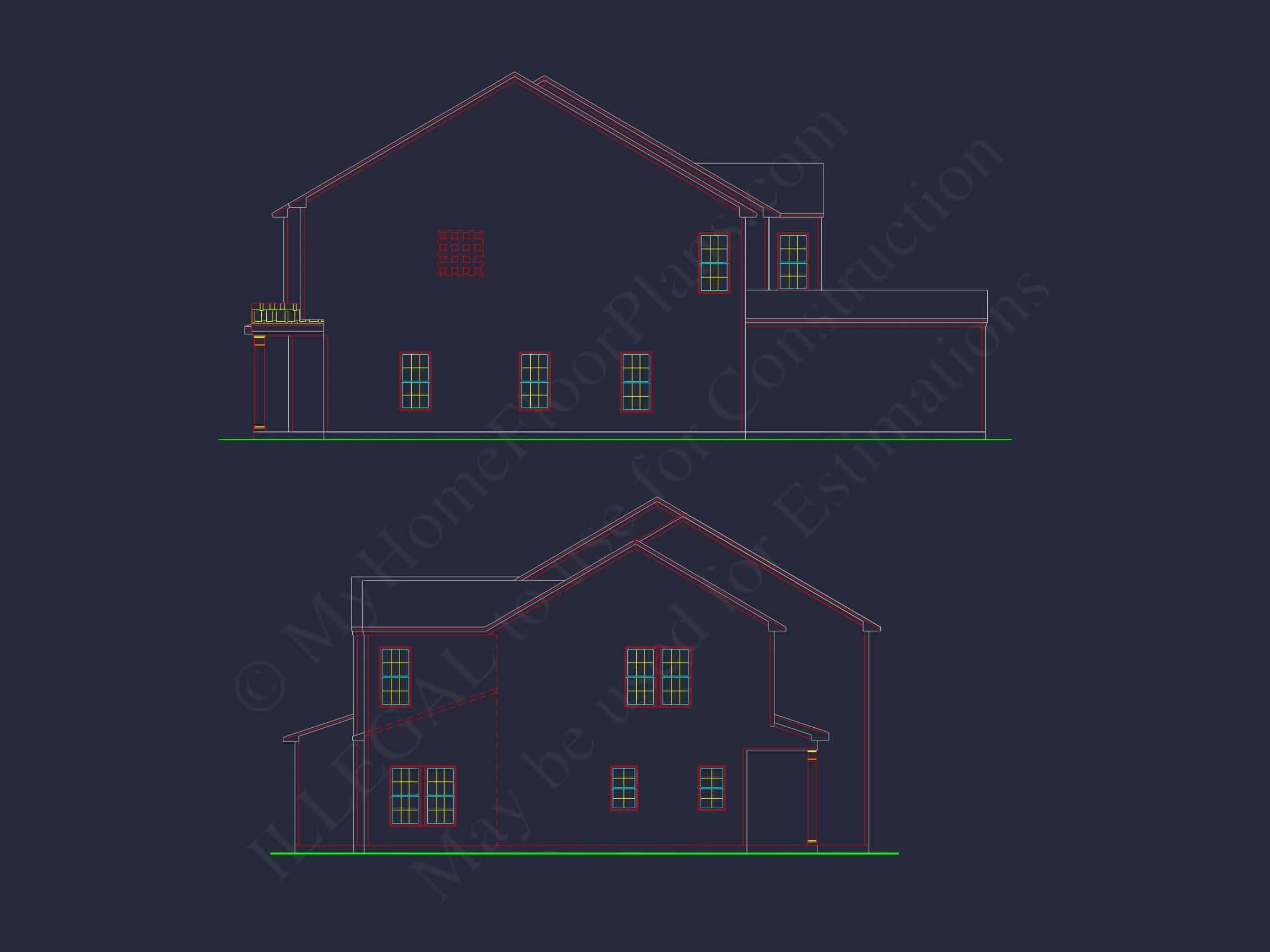 11-1083-2 7-UNIT TOWNHOUSE PLAN - Colonial Townhouse Plan with Spacious Layout and CAD Designs 10 11-1083-2 7-UNIT TOWNHOME PLAN