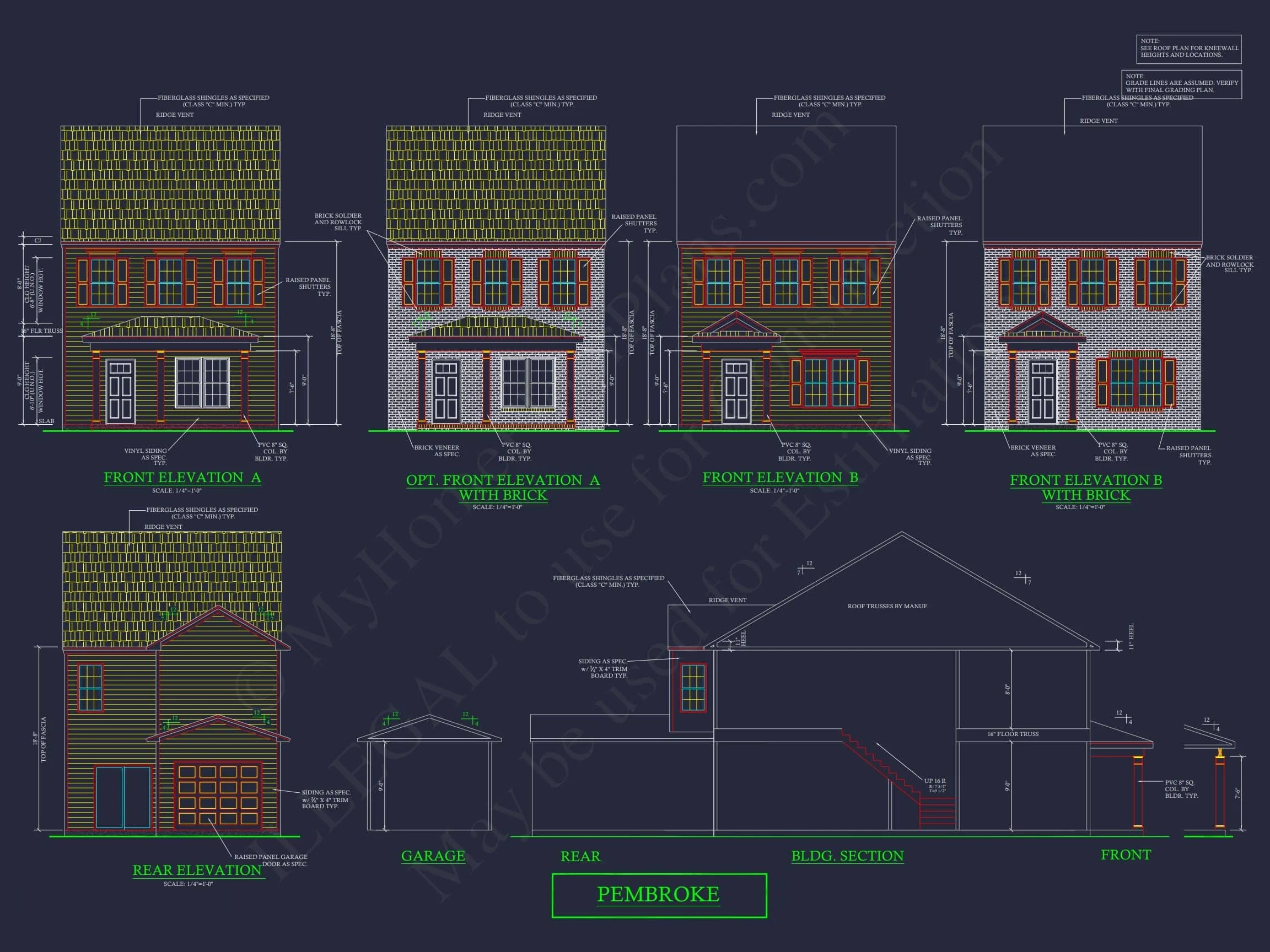11-1083-2 7-UNIT TOWNHOUSE PLAN - Colonial Townhouse Plan with Spacious Layout and CAD Designs 20 11-1083-2 7-UNIT TOWNHOME PLAN