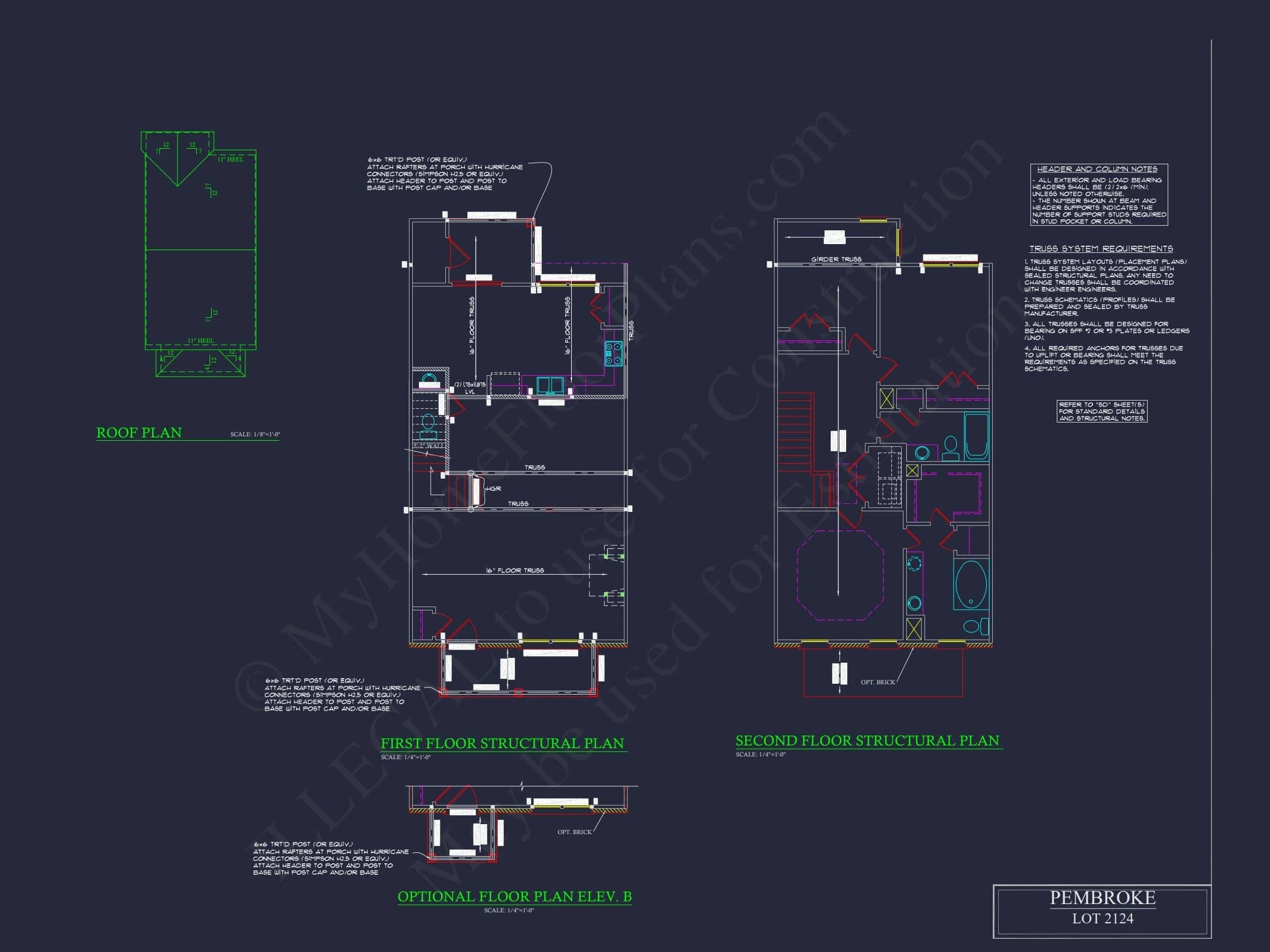 11-1083-2 7-UNIT TOWNHOUSE PLAN - Colonial Townhouse Plan with Spacious Layout and CAD Designs 29 Colonial Townhome Plan with Spacious Layout and CAD Designs