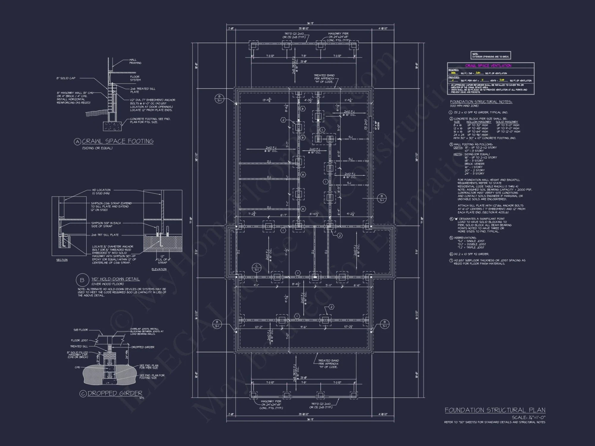 Modern Home Plan with 2 Beds, CAD Blueprints & Craftsman Design