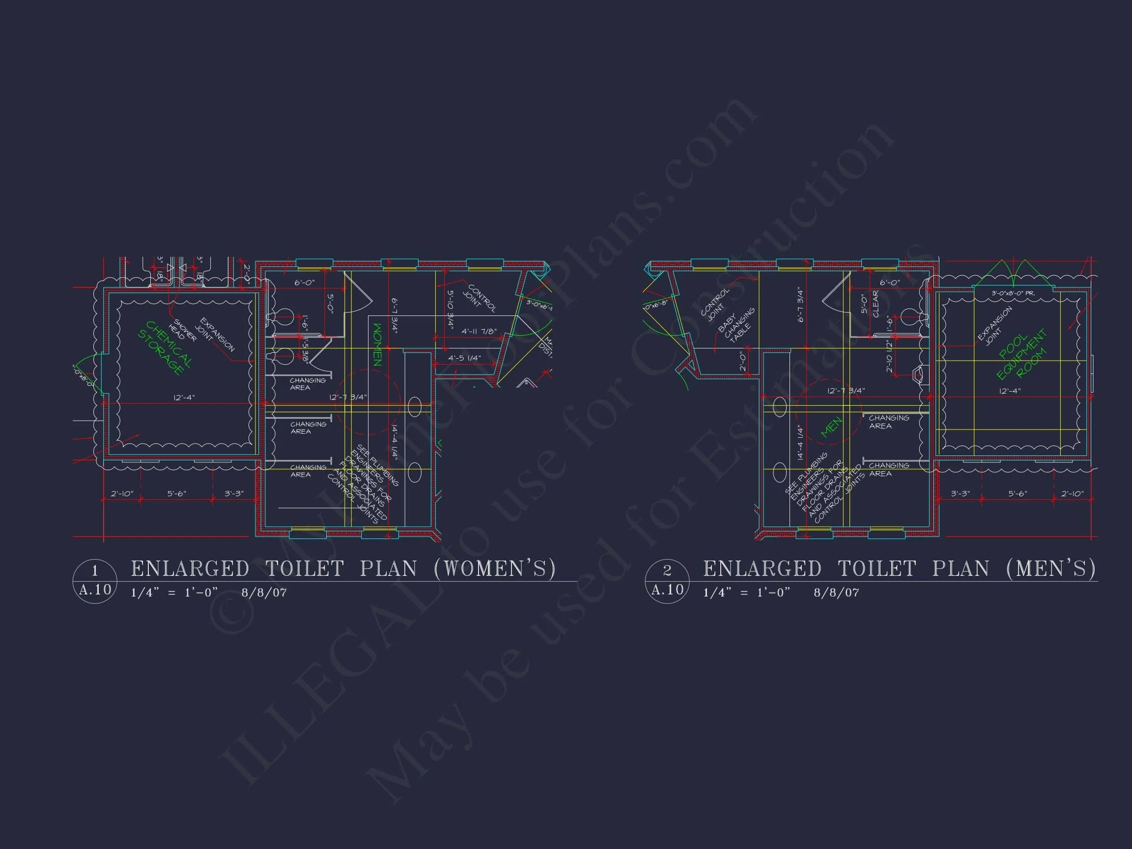 19-CLUBHOUSE - 94' Wide Clubhouse Floor Plan - Architectural CAD Blueprints 4 94' Wide Clubhouse Floor Plan – Architectural CAD Blueprints