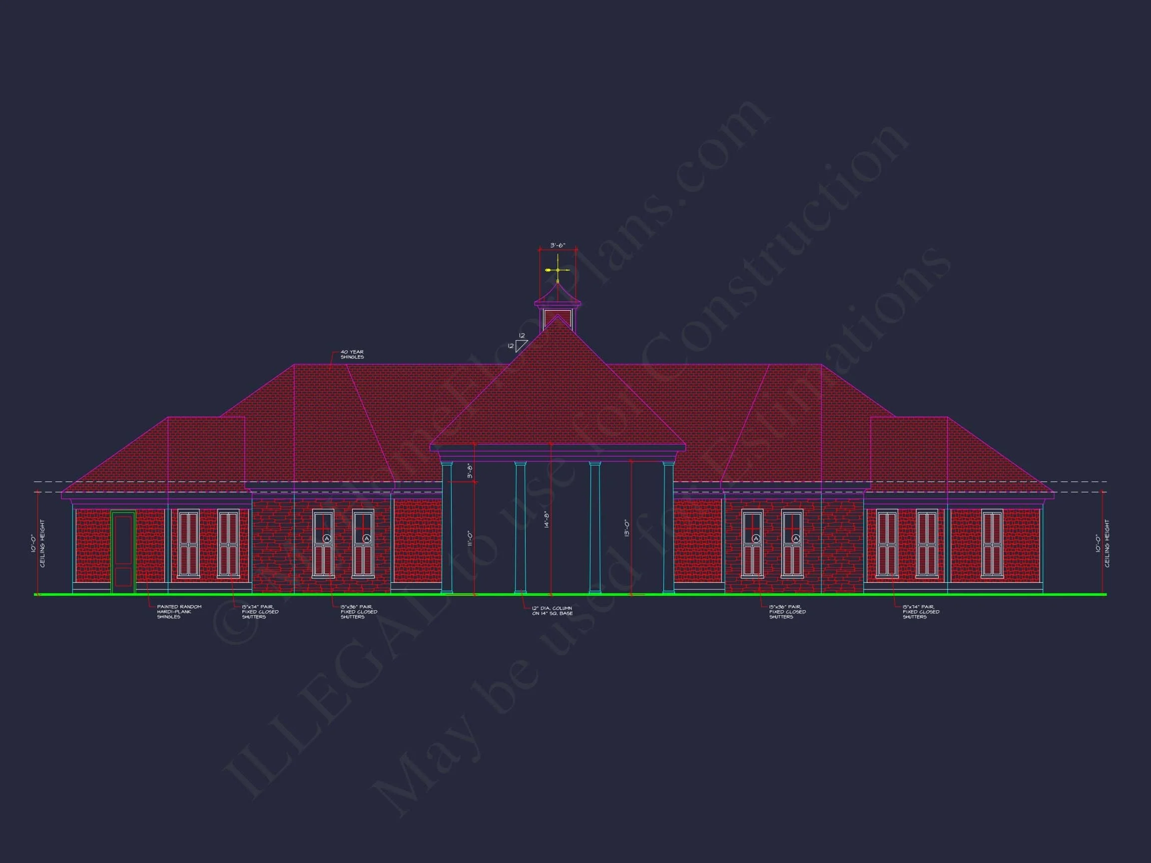 19-CLUBHOUSE - 94' Wide Clubhouse Floor Plan - Architectural CAD Blueprints 14 94' Wide Clubhouse Floor Plan – Architectural CAD Blueprints