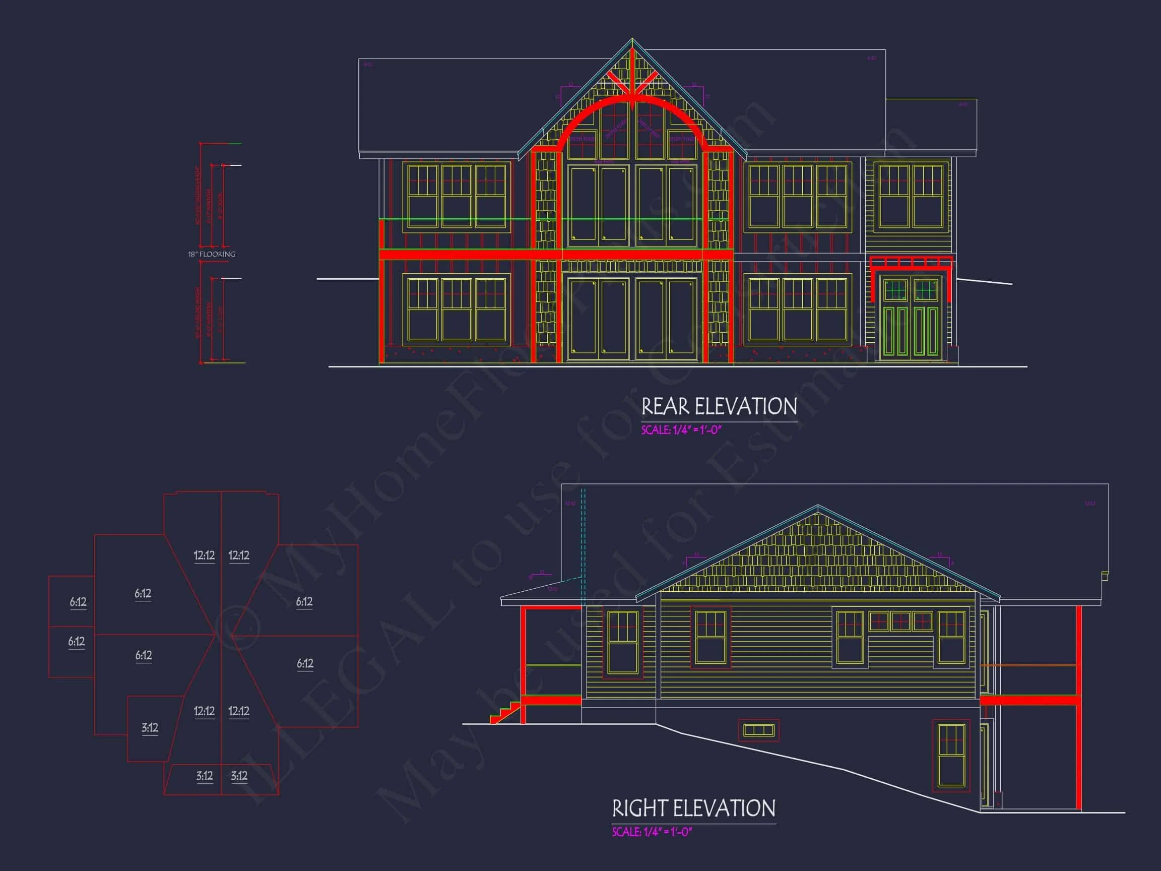 19-1524 HOUSE PLAN - Custom Craftsman House Plan with 2 Stories & CAD Designs 9 Custom Craftsman Home Plan with 2 Stories & CAD Designs