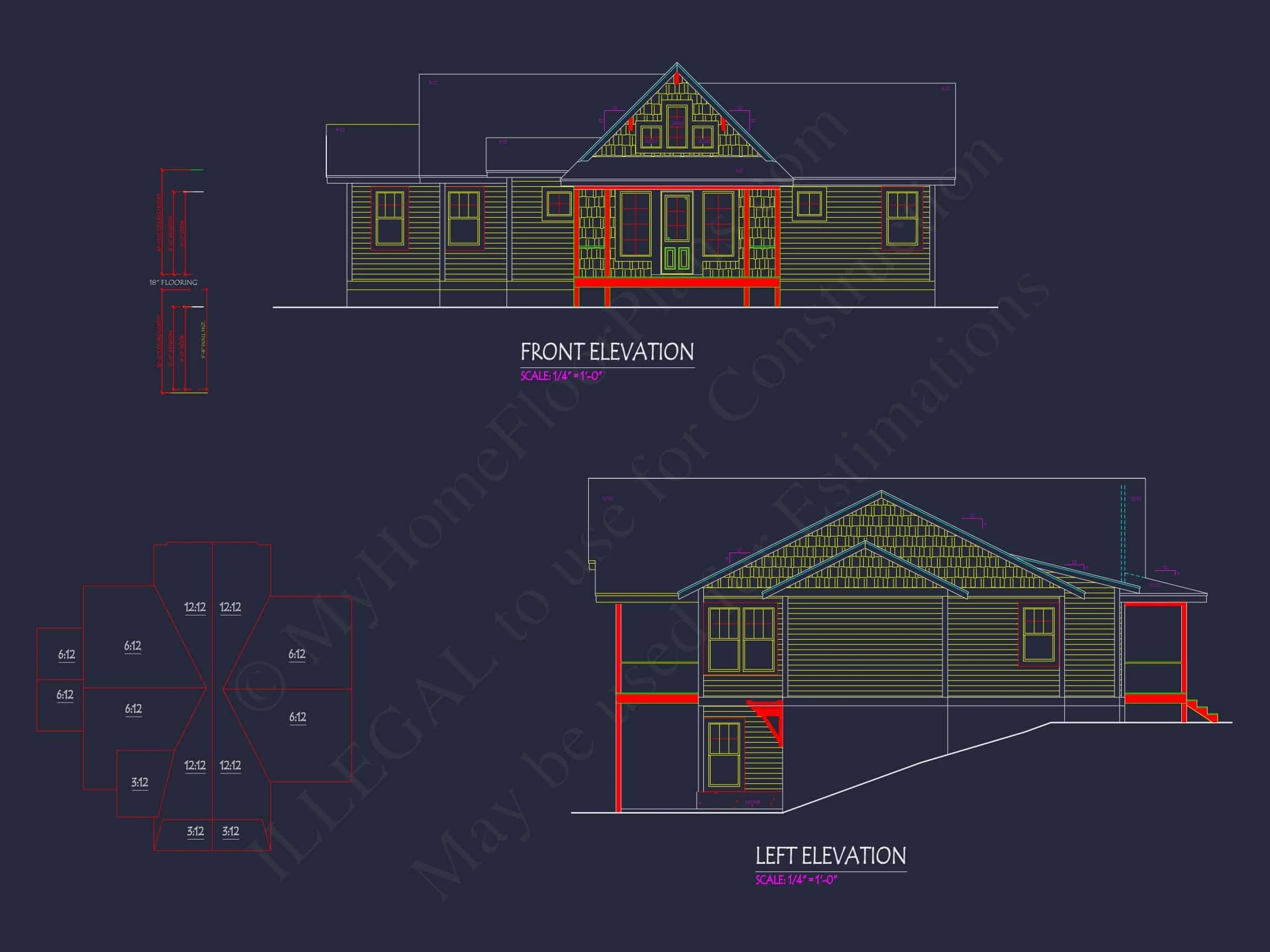 19-1524 HOUSE PLAN - Custom Craftsman House Plan with 2 Stories & CAD Designs 10 Custom Craftsman Home Plan with 2 Stories & CAD Designs