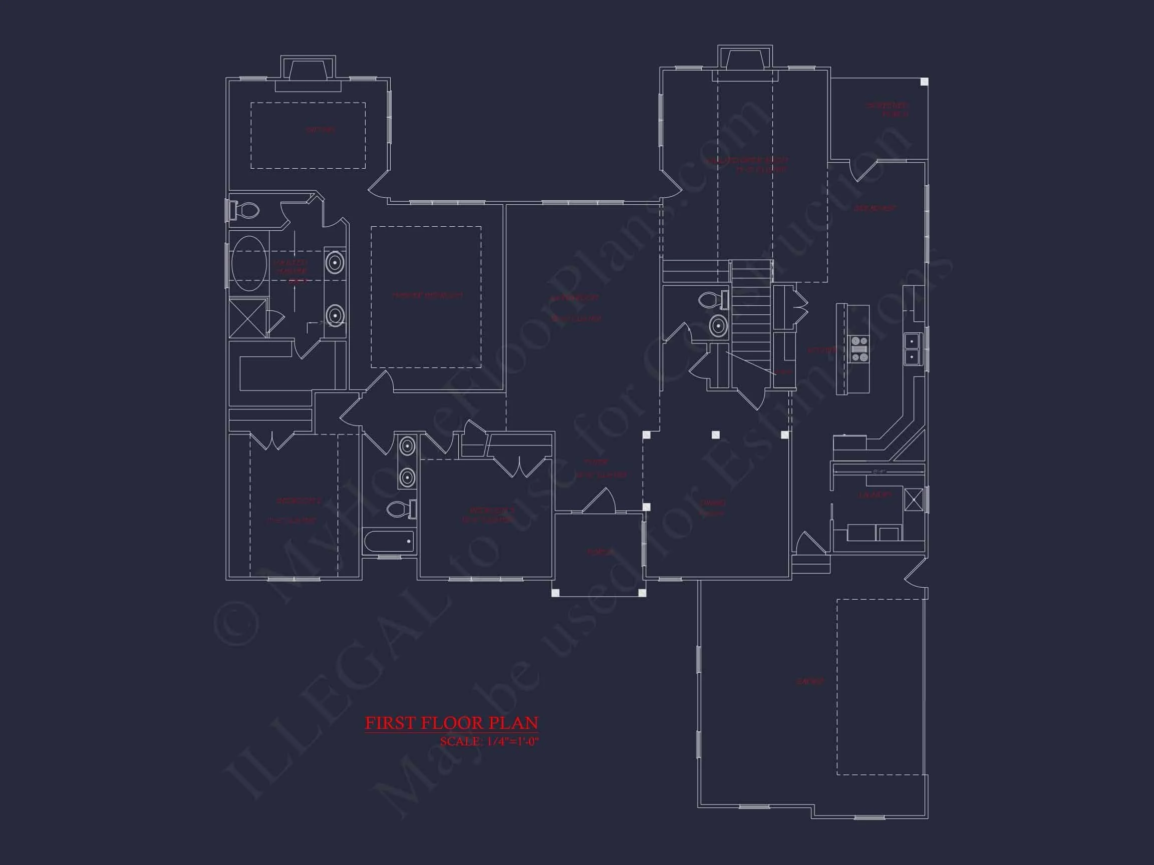 16-1346 HOUSE PLAN - House Plan and Blueprint: Functional Design with CAD and Architecture 9 Functional 2-Story House Plan with Modern Blueprint Design