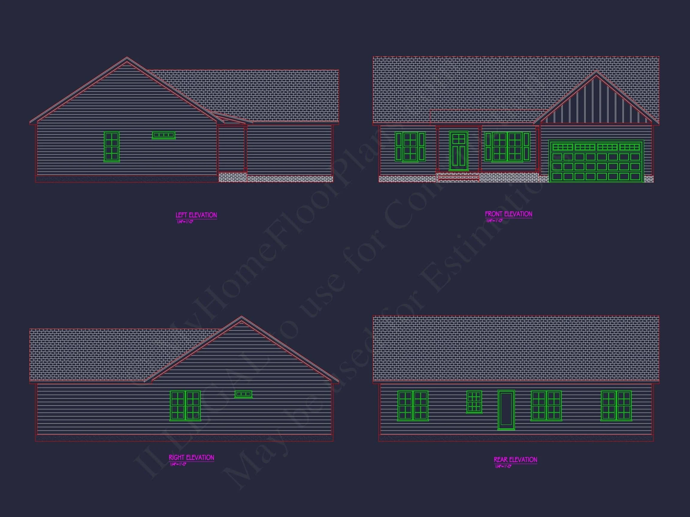20-1711 HOUSE PLAN - Modern Craftsman House Plan with 3 Bedrooms and CAD Designs 9 Modern Craftsman House Plan with 3 Bedrooms and Open Layout