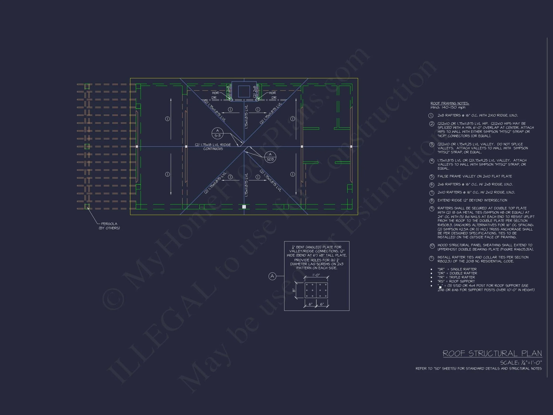 20-1936 HOUSE PLAN - Charming Pool House Floor Plan | Traditional CAD Blueprint 3 Charming Pool House Floor Plan with Craftsman Touch