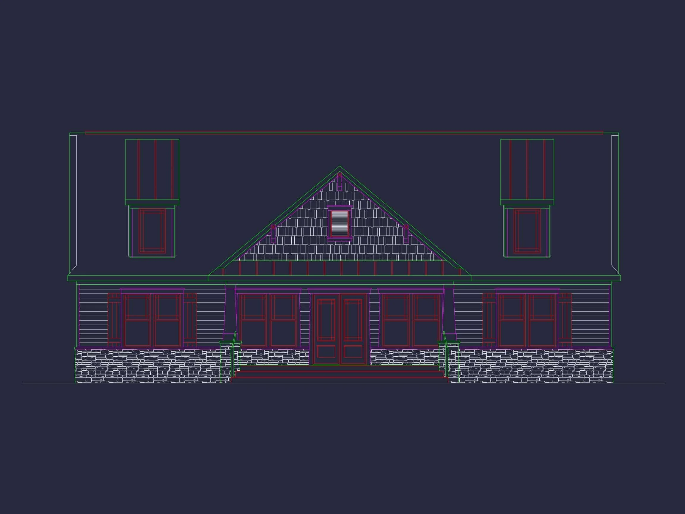 15-1533 CLUBHOUSE PLAN - Charming Traditional House Plan with Floor Blueprint 2 Elegant Clubhouse Floor Plan with Traditional Architecture