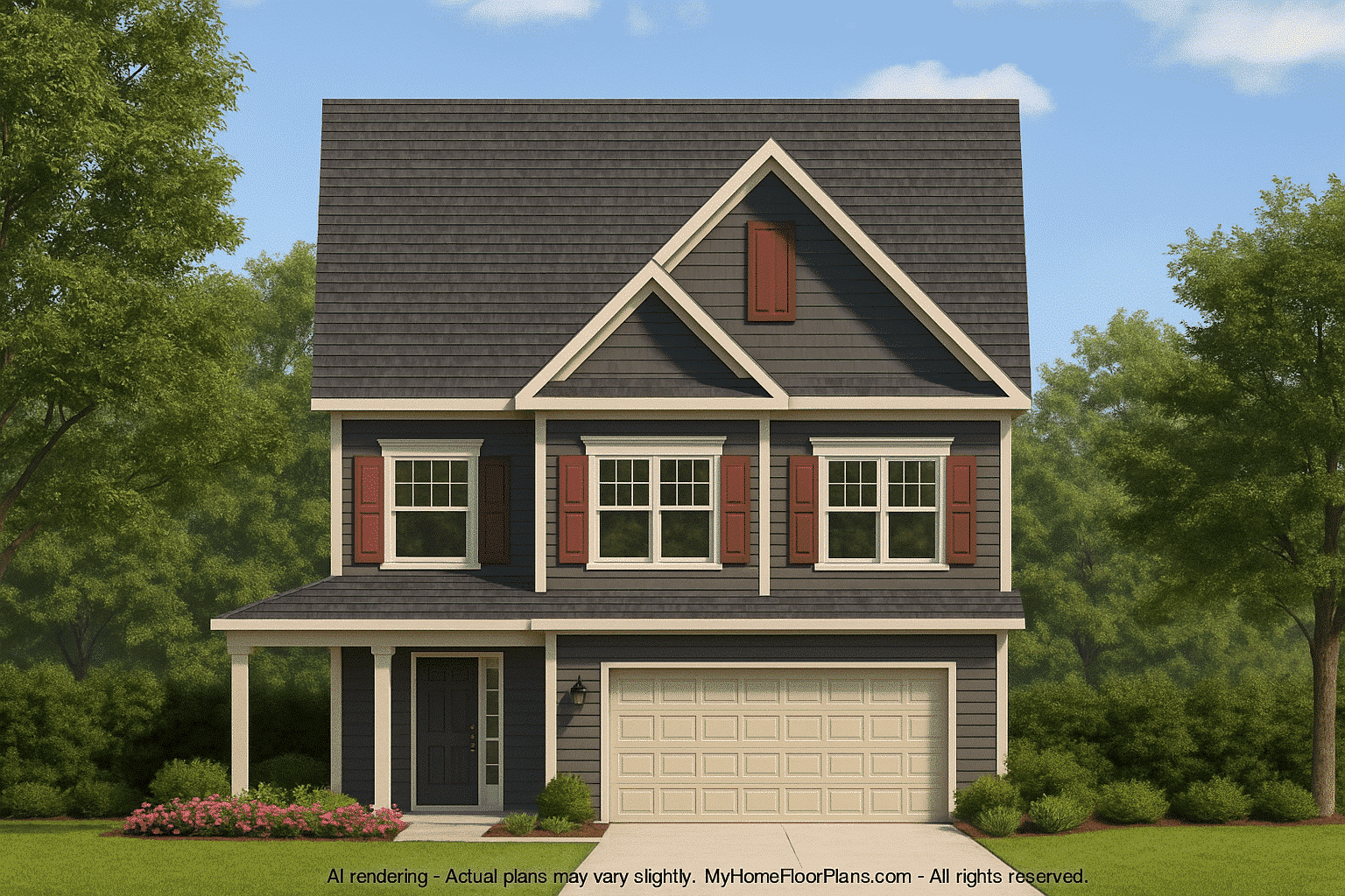 10-1939 HOUSE PLAN - Beautiful House Plan with 2 Floors & CAD Architectural Design 2 IMPORTANT Make the house as realistic as possible, landscape orientation, and display entire house. Do not off right or left side of house!