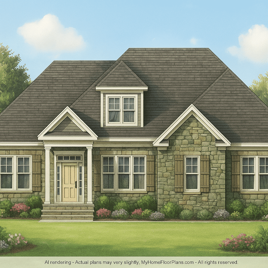 15-1353 HOUSE PLAN - Craftsman House Plan CAD Blueprint with Spacious Floor Designs 2 IMPORTANT Make the house as realistic as possible, landscape orientation, and display entire house. Do not off right or left side of house!