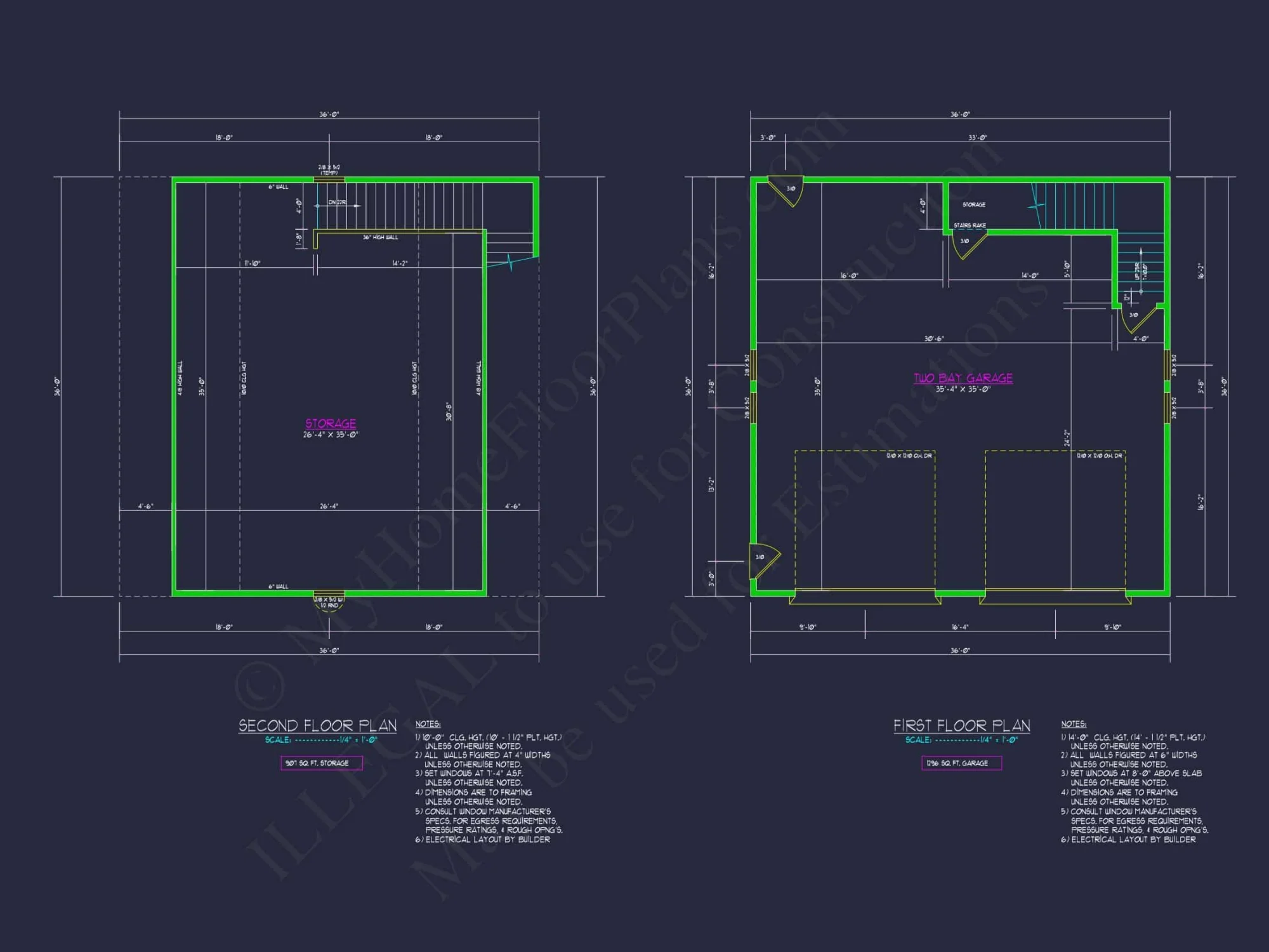 Two-Story Garage House Plan with Versatile CAD Design