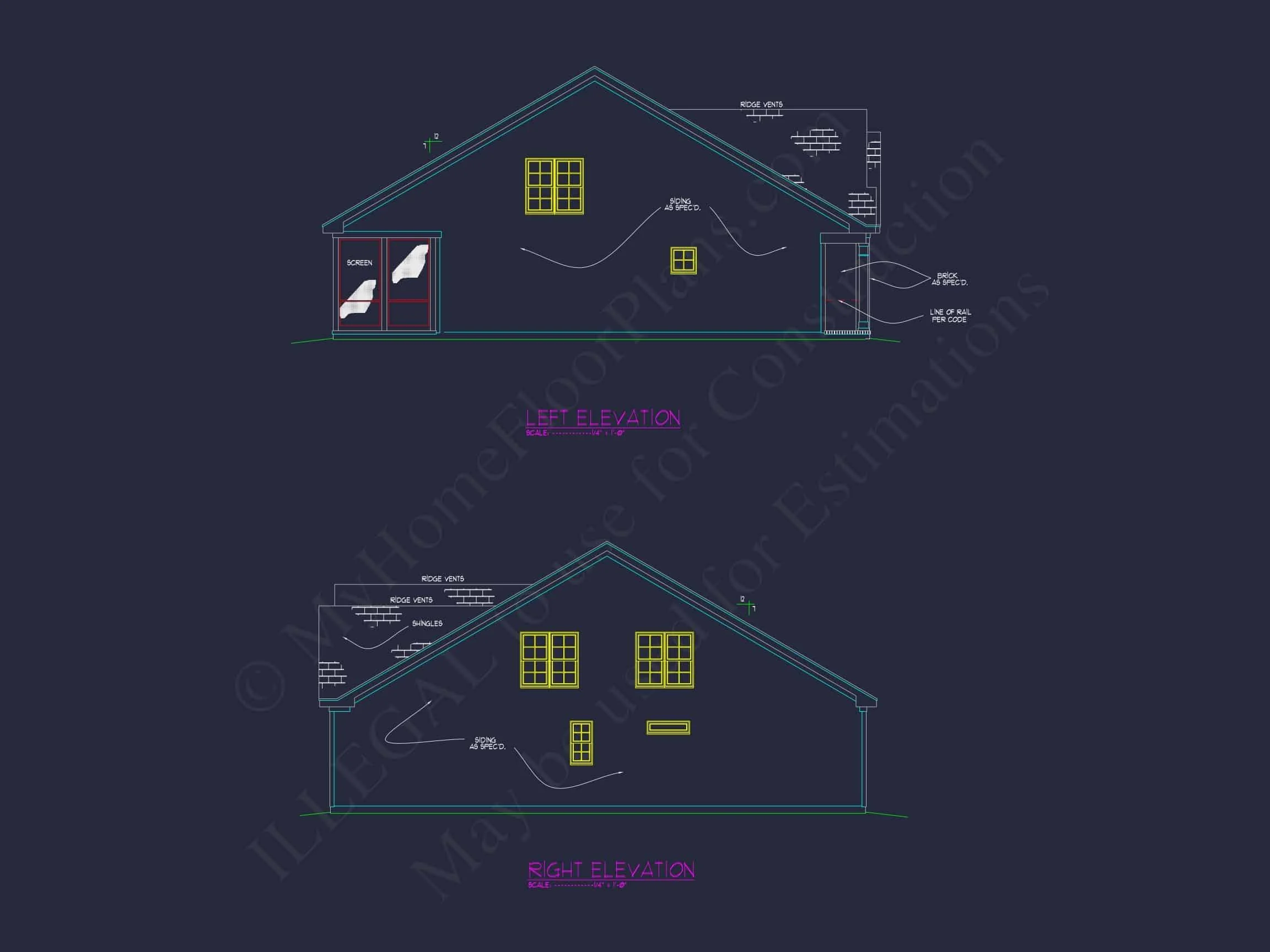 13-1402 ELM HOUSE PLAN - Beautiful 2-Story House Plan | Floor Plan with CAD Designs 39 Beautiful 2-Story Home Plan with Traditional Craftsman Style