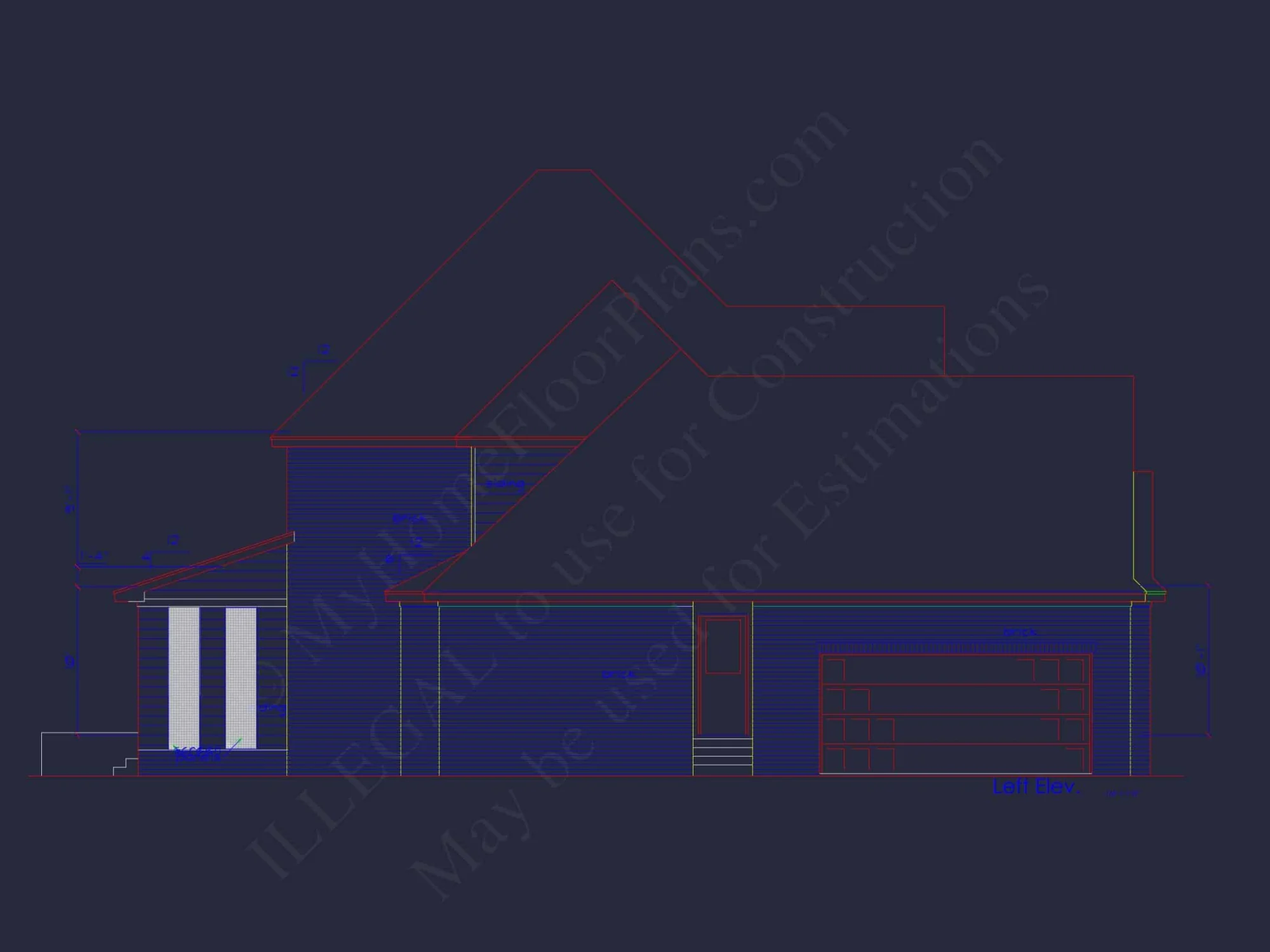 Modern 2-Story House Plan with 4 Bedrooms and CAD Blueprints