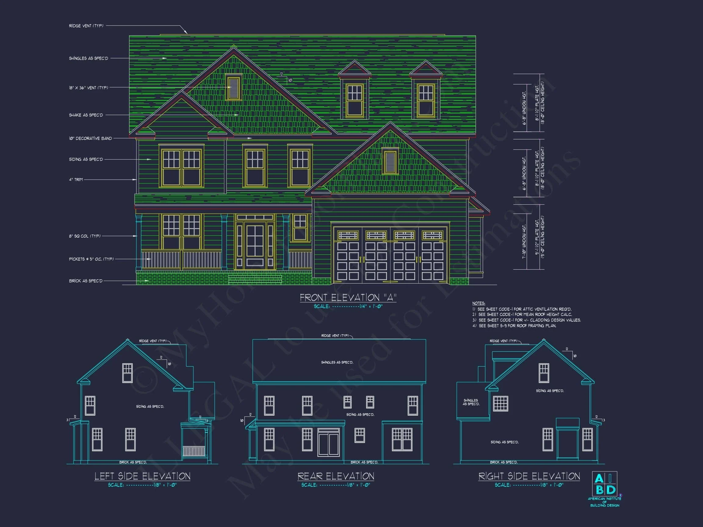 10-1546 HOUSE PLAN - Modern House Plan with Detailed Floor Designs and CAD Blueprints 6 Modern Home Plan with Detailed Floor Designs and CAD Blueprints