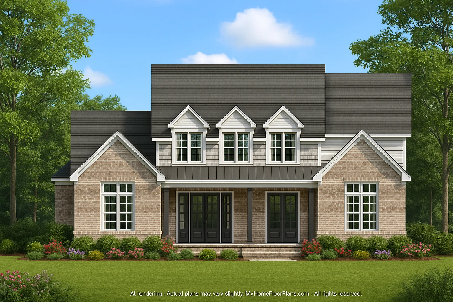 17-1476 HOUSE PLAN - Charming Shingle-Style House Plan with CAD Designs and Blueprints 2 IMPORTANT Make the house as realistic as possible, landscape orientation, and display entire house. Do not cut off right or left side of house!