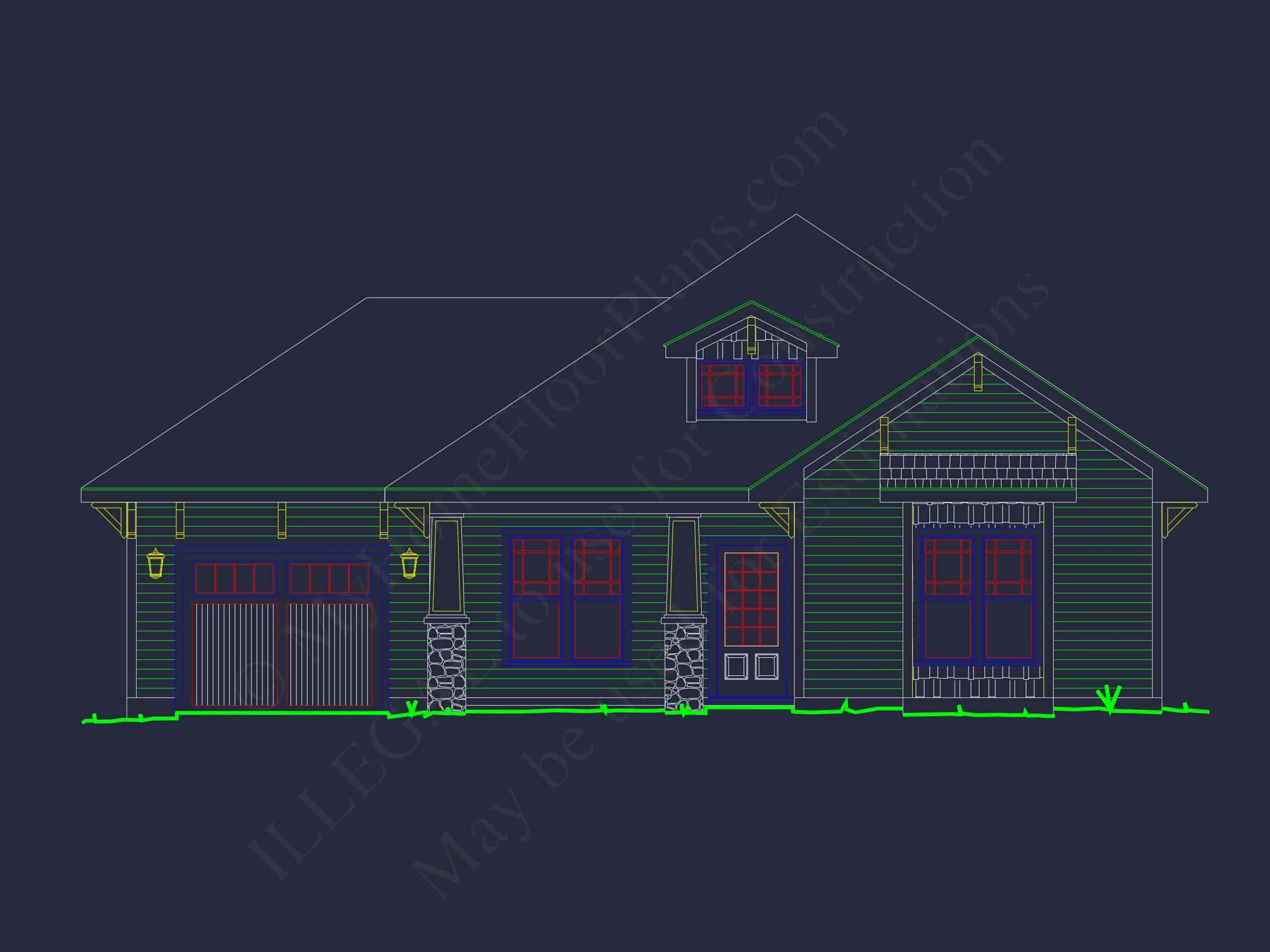 9-1412/9-1335D HOUSE PLAN - Craftsman House Plan with 3 Bedrooms, 2 Baths, and CAD Designs 3 Craftsman Home Plan with 3 Bedrooms, 2 Baths, and CAD Designs