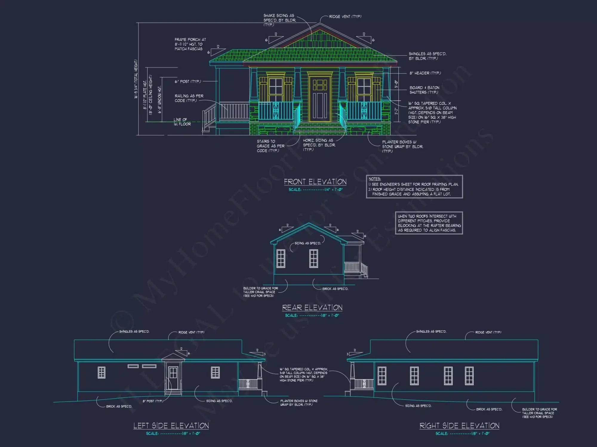 Compact Cottage Home Plan With Cozy Design and CAD Blueprint
