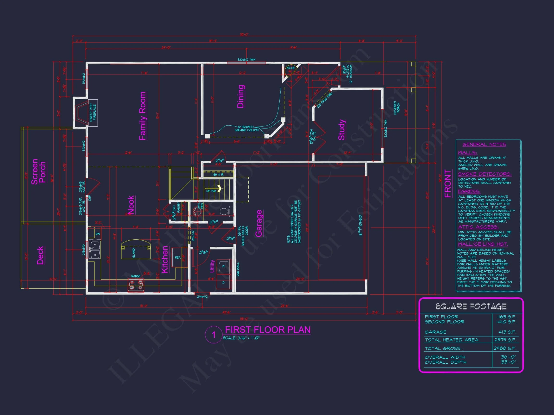 9-1651B HOUSE PLAN - Modern 2-Story House Plan | Architecture, Floor Plans & CAD Designs 11 Modern 2-Story House Plan with Customizable CAD Designs