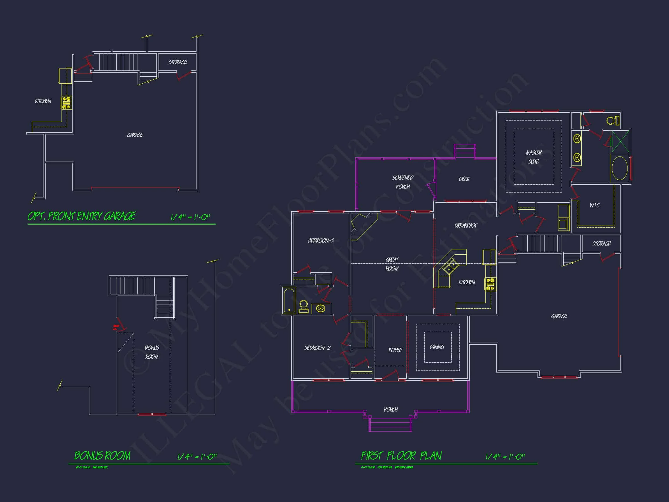 7-2227 HOUSE PLAN - Craftsman House Plan - Detailed Floor Plan & CAD Designs 6 Craftsman Home Plan – Detailed Floor Plan & CAD Designs