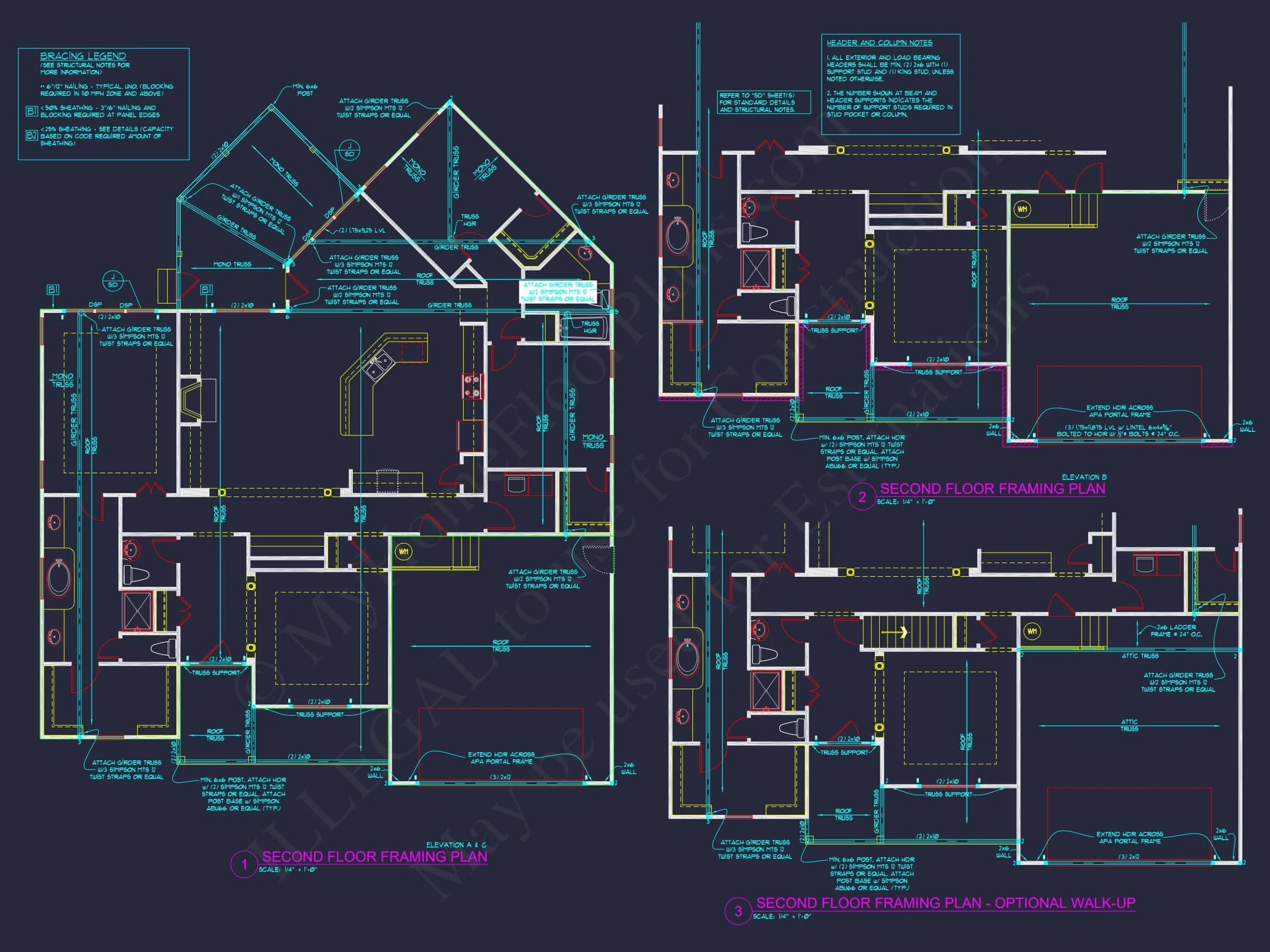 13-1174 HOUSE PLAN - Craftsman House Floor Plan – Stunning CAD Designs & Blueprints 17 Craftsman 1.5-Story House Plan with Vaulted Ceilings & Porches