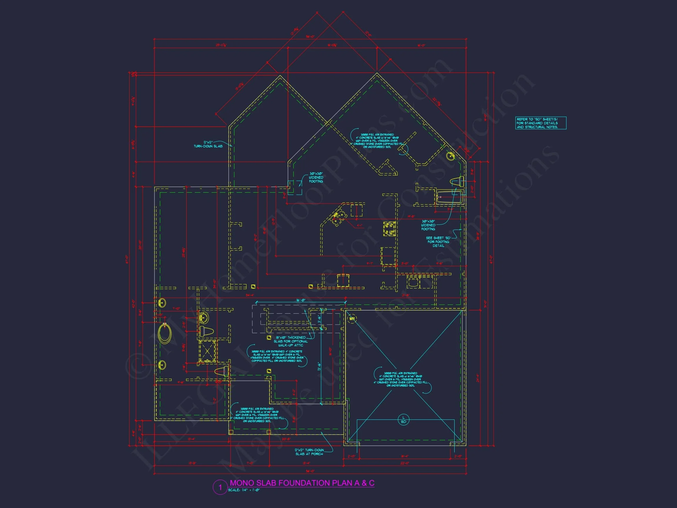 13-1174 HOUSE PLAN - Craftsman House Floor Plan – Stunning CAD Designs & Blueprints 21 Craftsman 1.5-Story House Plan with Vaulted Ceilings & Porches