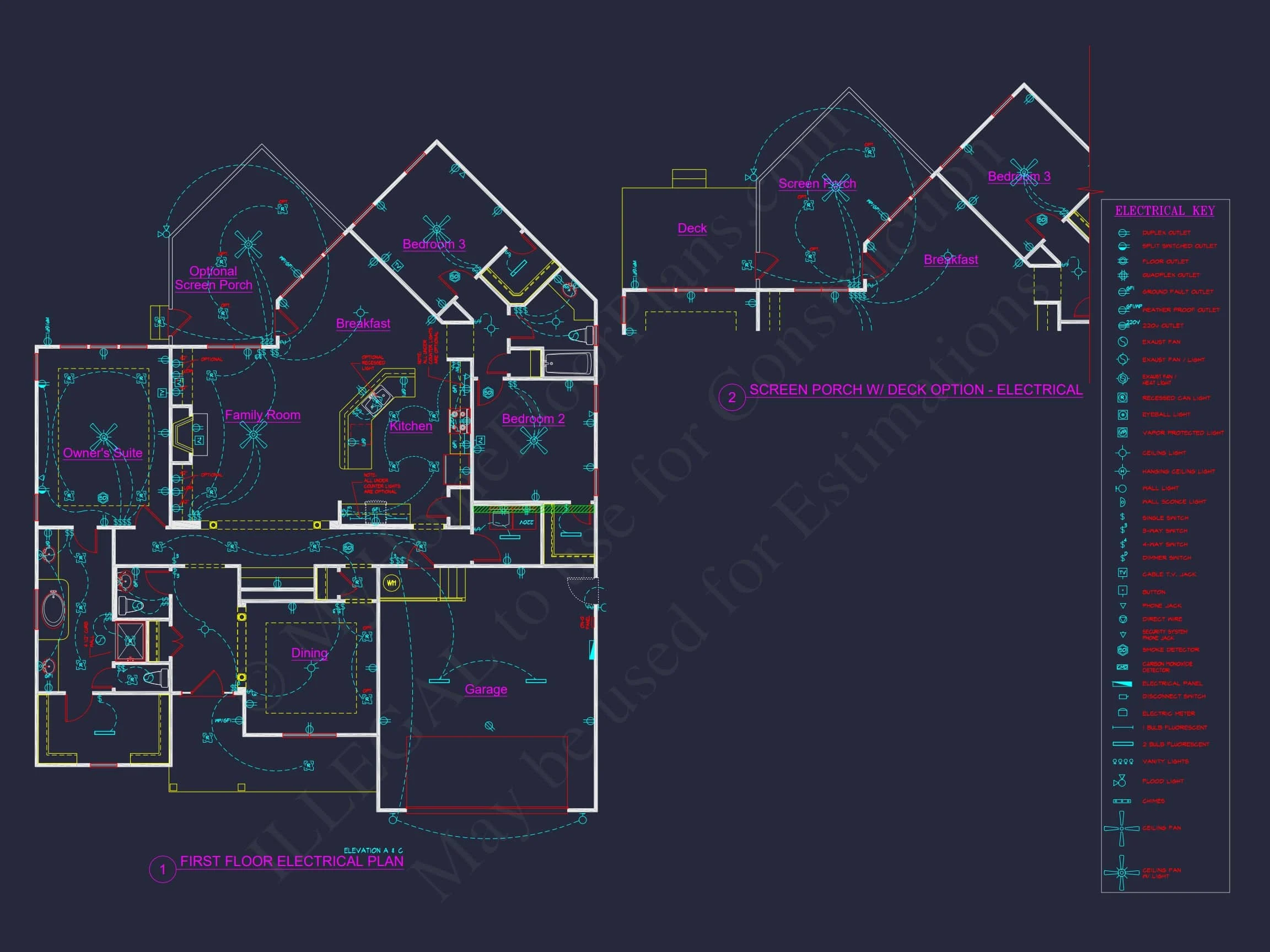 13-1174 HOUSE PLAN - Craftsman House Floor Plan – Stunning CAD Designs & Blueprints 26 Craftsman 1.5-Story House Plan with Vaulted Ceilings & Porches