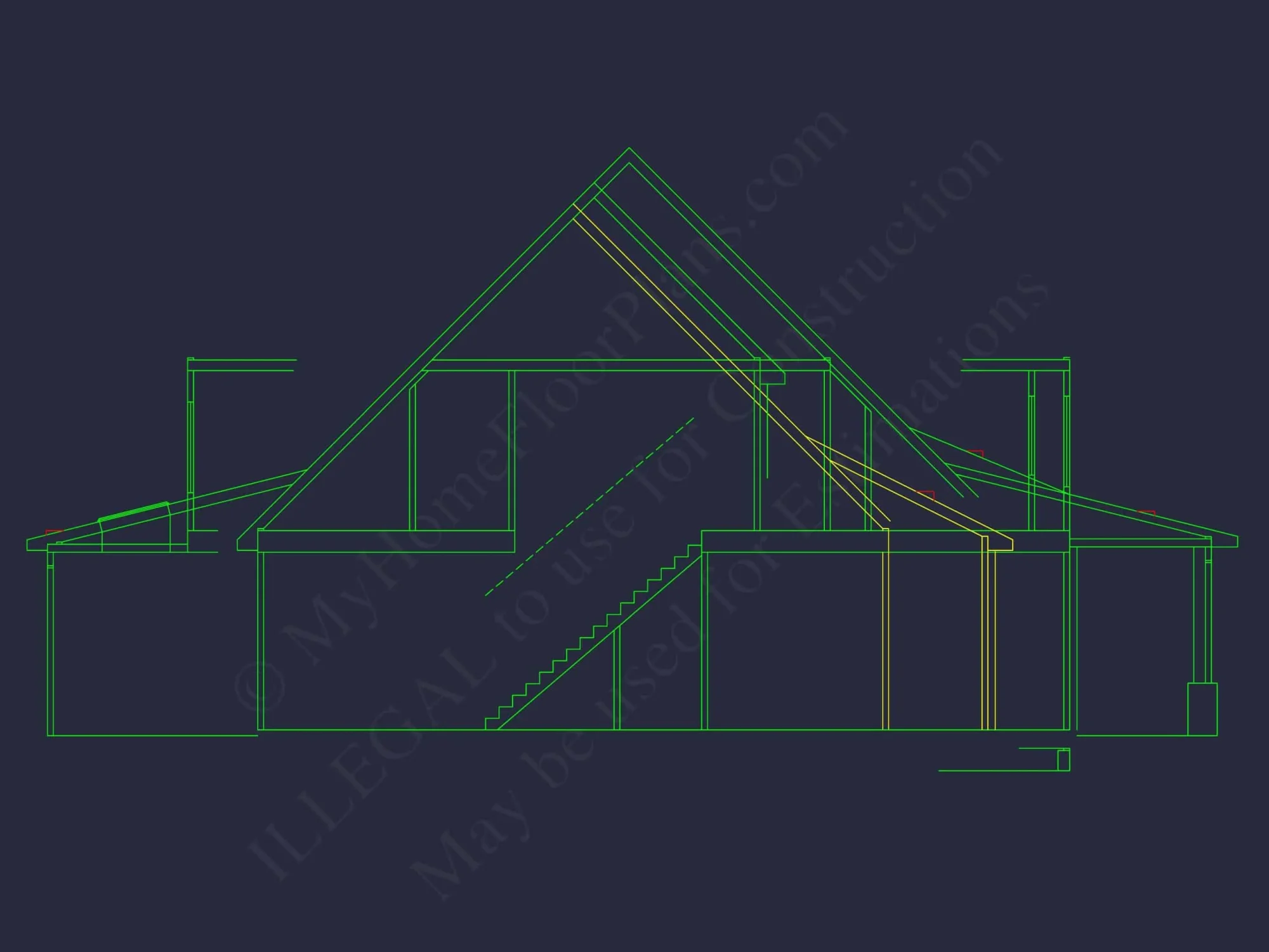 Modern Craftsman House Floor Plan with 5 Bedrooms & 3-Car Garage