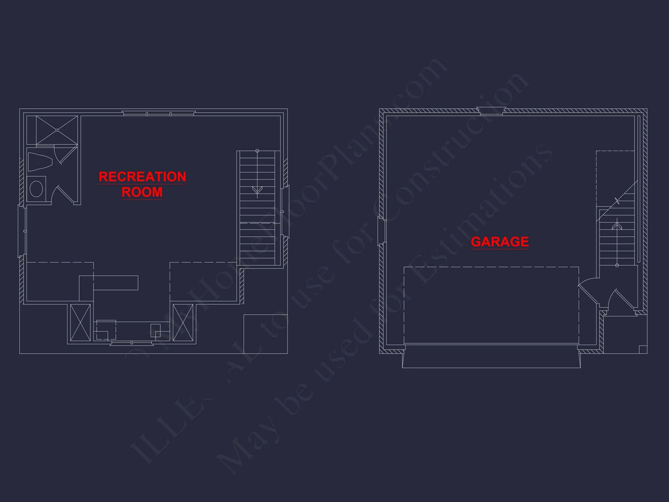 20-1560 HOUSE PLAN - Compact House Plan with Garage, Floor Plan, CAD Design 3 Compact House Plan with 2-Car Garage, Open Layout & CAD Blueprints
