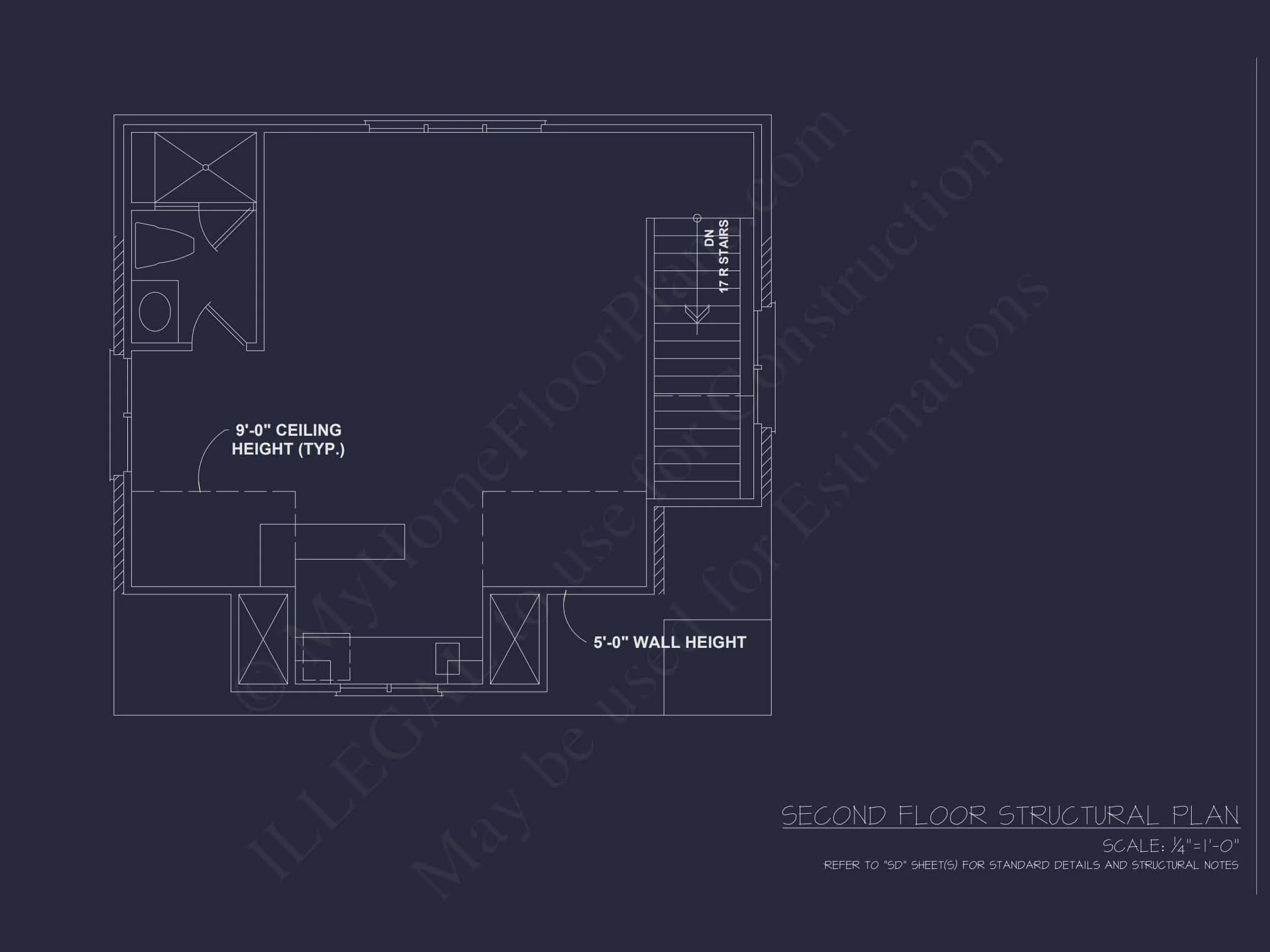 20-1560 HOUSE PLAN - Compact House Plan with Garage, Floor Plan, CAD Design 5 Compact House Plan with 2-Car Garage, Open Layout & CAD Blueprints