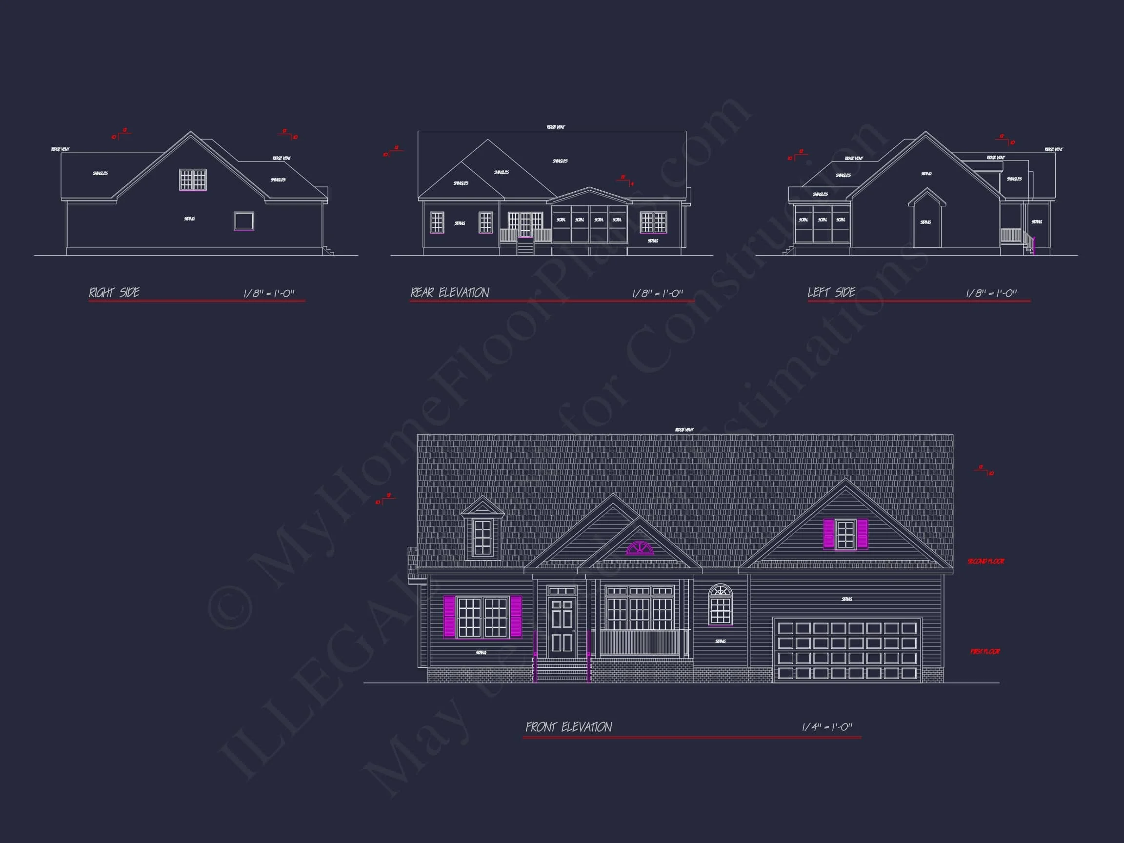9-1136 HOUSE PLAN - Craftsman House Plan | 3-Bedroom Floor Plan Blueprint Design 2 Craftsman Home Plan 3-Bedroom Floor Plan Blueprint Design