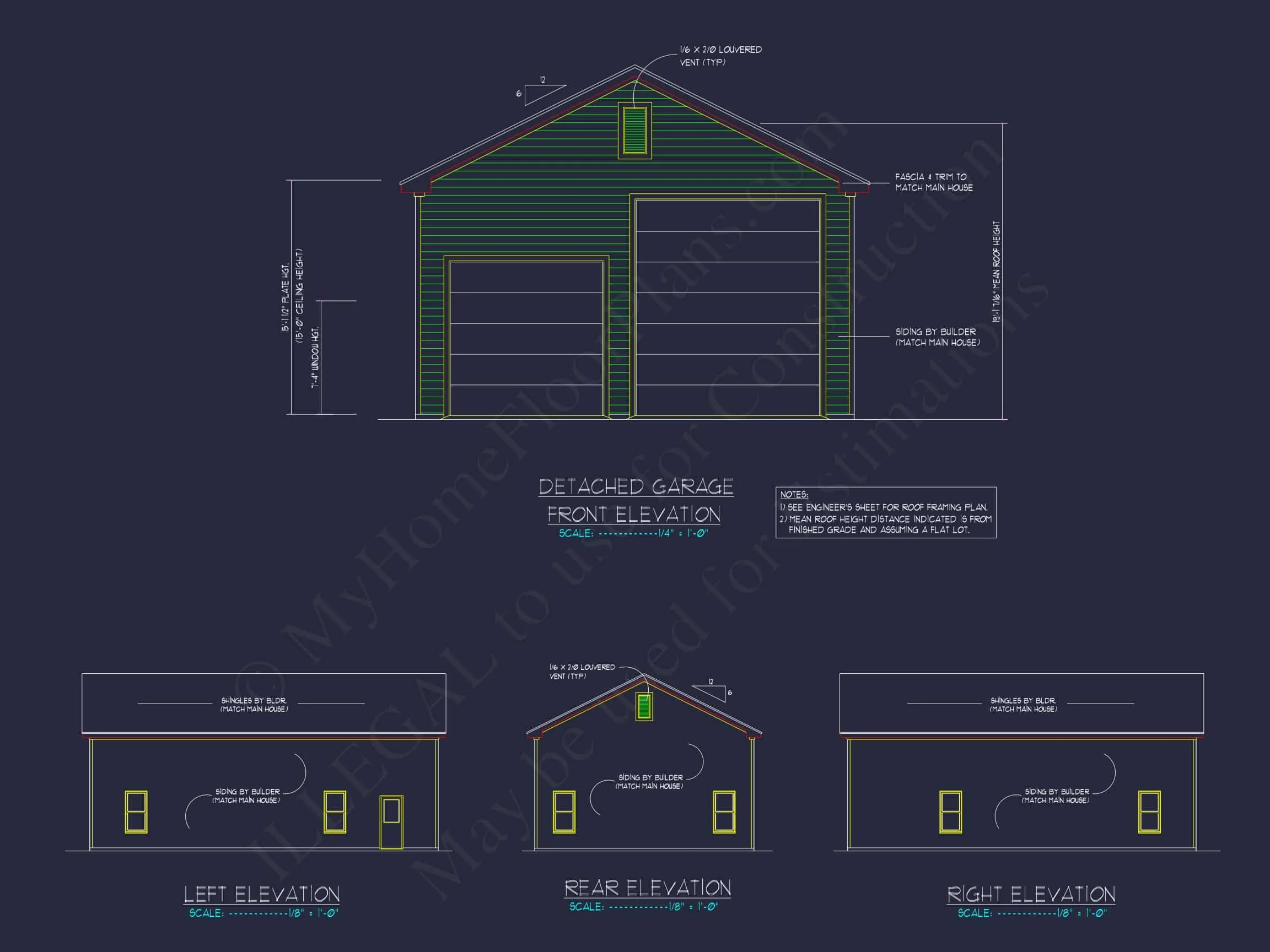 13-1741 RV GARAGE PLAN - Oversized Garage Plan with RV Bay | House Design 8 Oversized Garage Plan with RV Bay and Spacious House Design