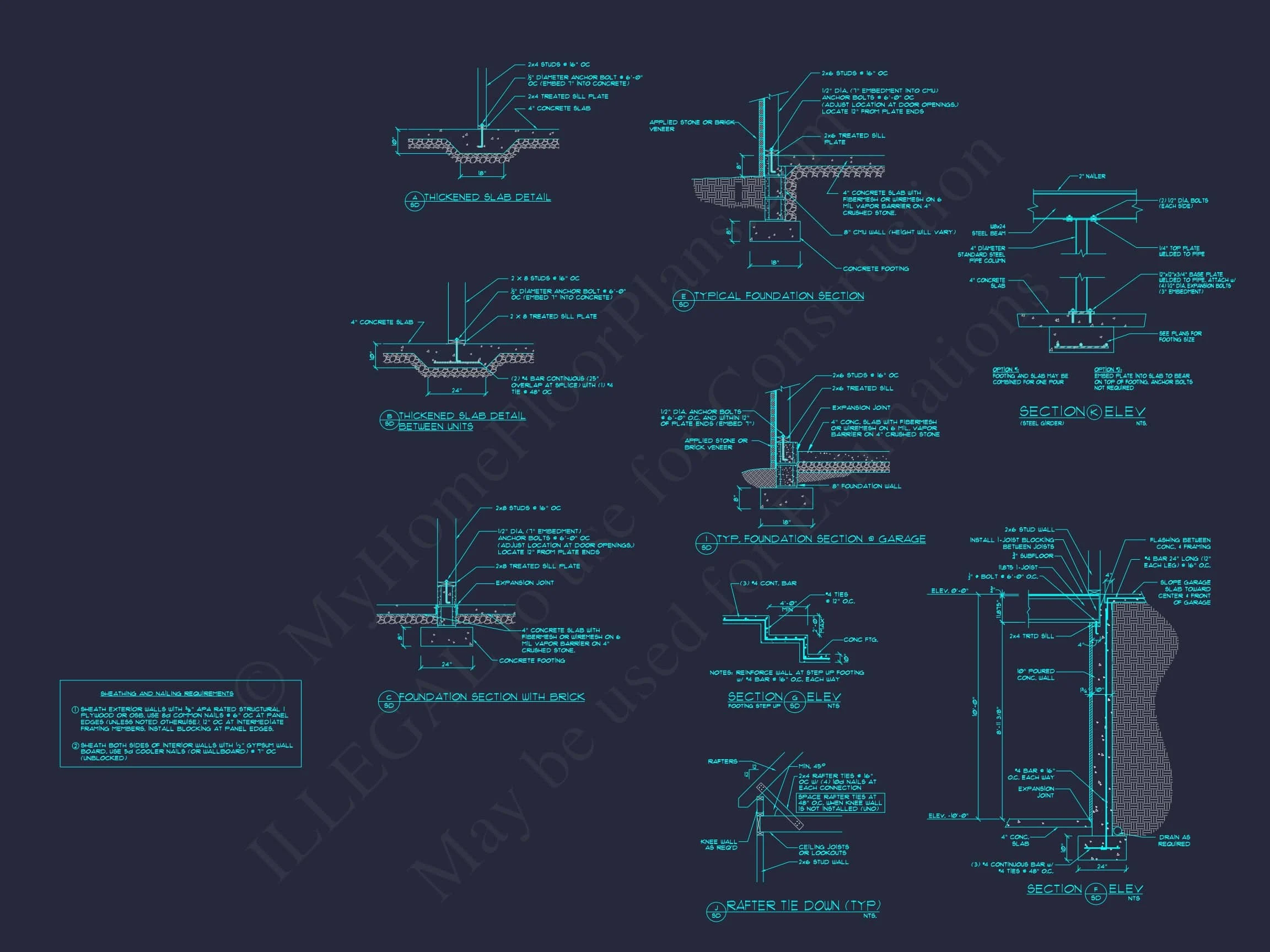 10-1929 DUPLEX PLAN - Spacious Duplex House Plan with 83'x62' Design | CAD Blueprint 7 Spacious Duplex Home Plan with 83' x 62' Design and Southern Charm