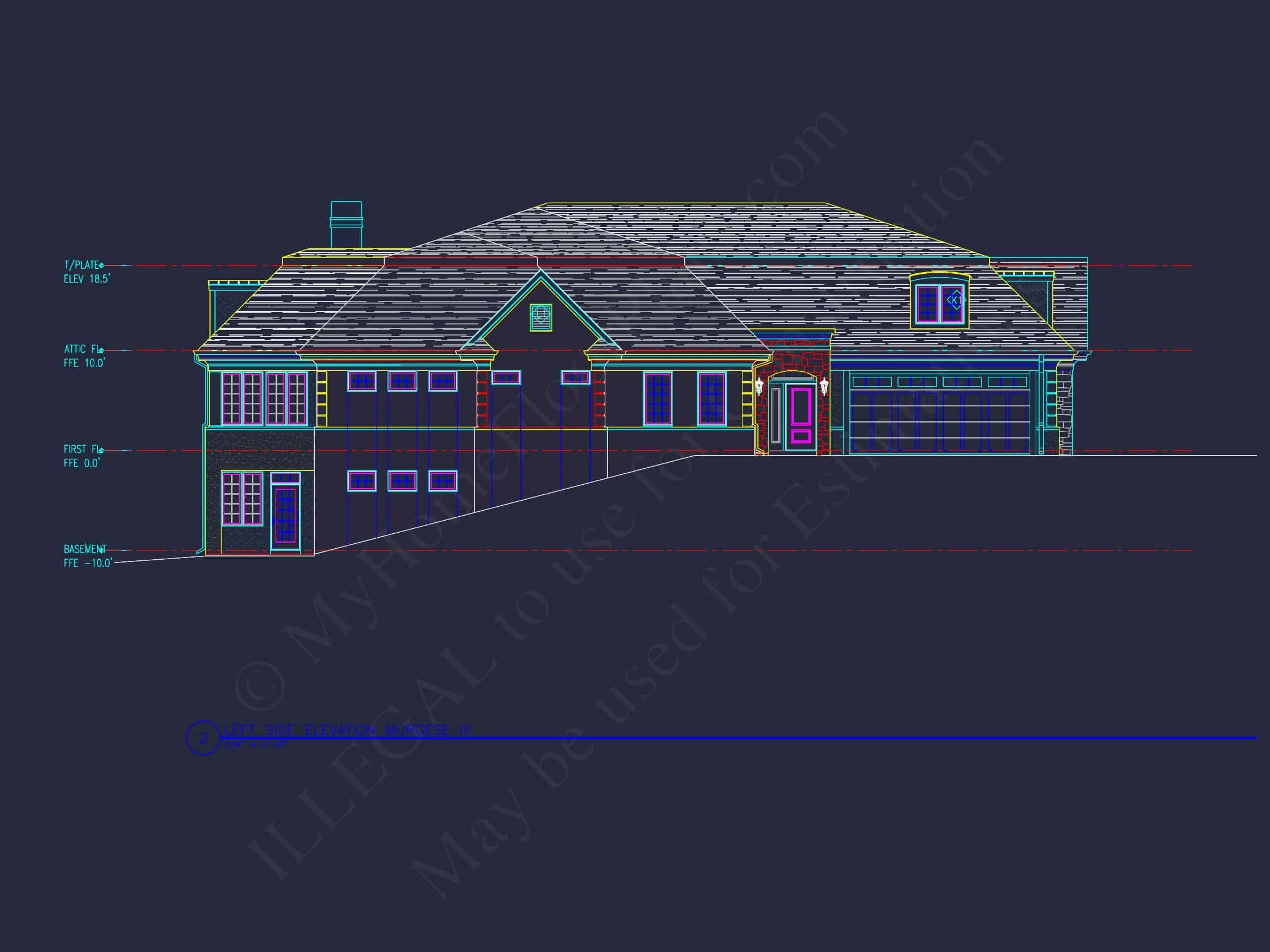 10-1929 DUPLEX PLAN - Spacious Duplex House Plan with 83'x62' Design | CAD Blueprint 20 Spacious Duplex Home Plan with 83' x 62' Design and Southern Charm