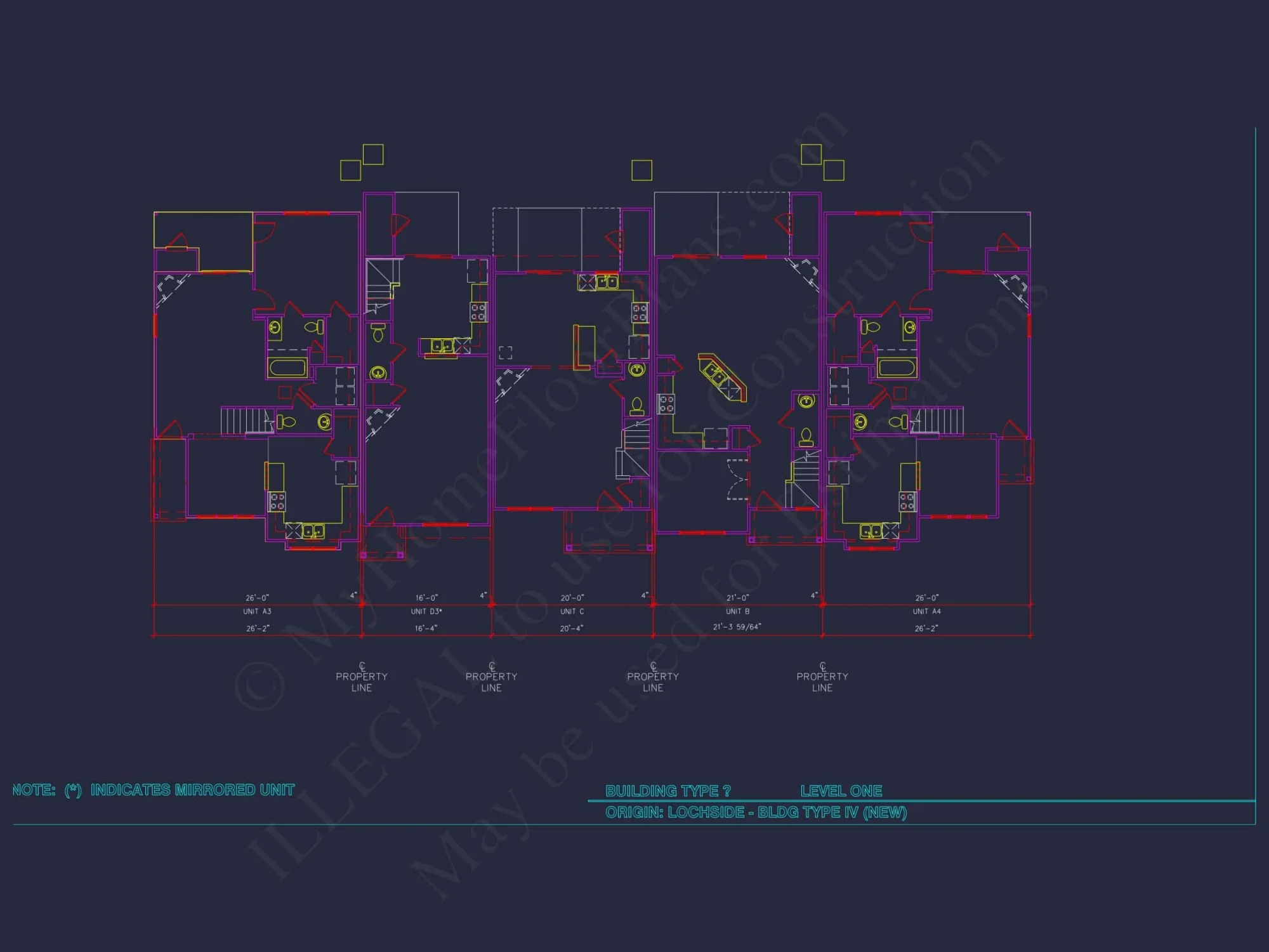 Charming 2-Story 6-Unit Townhome Plan with Craftsman Style & Efficient Layout