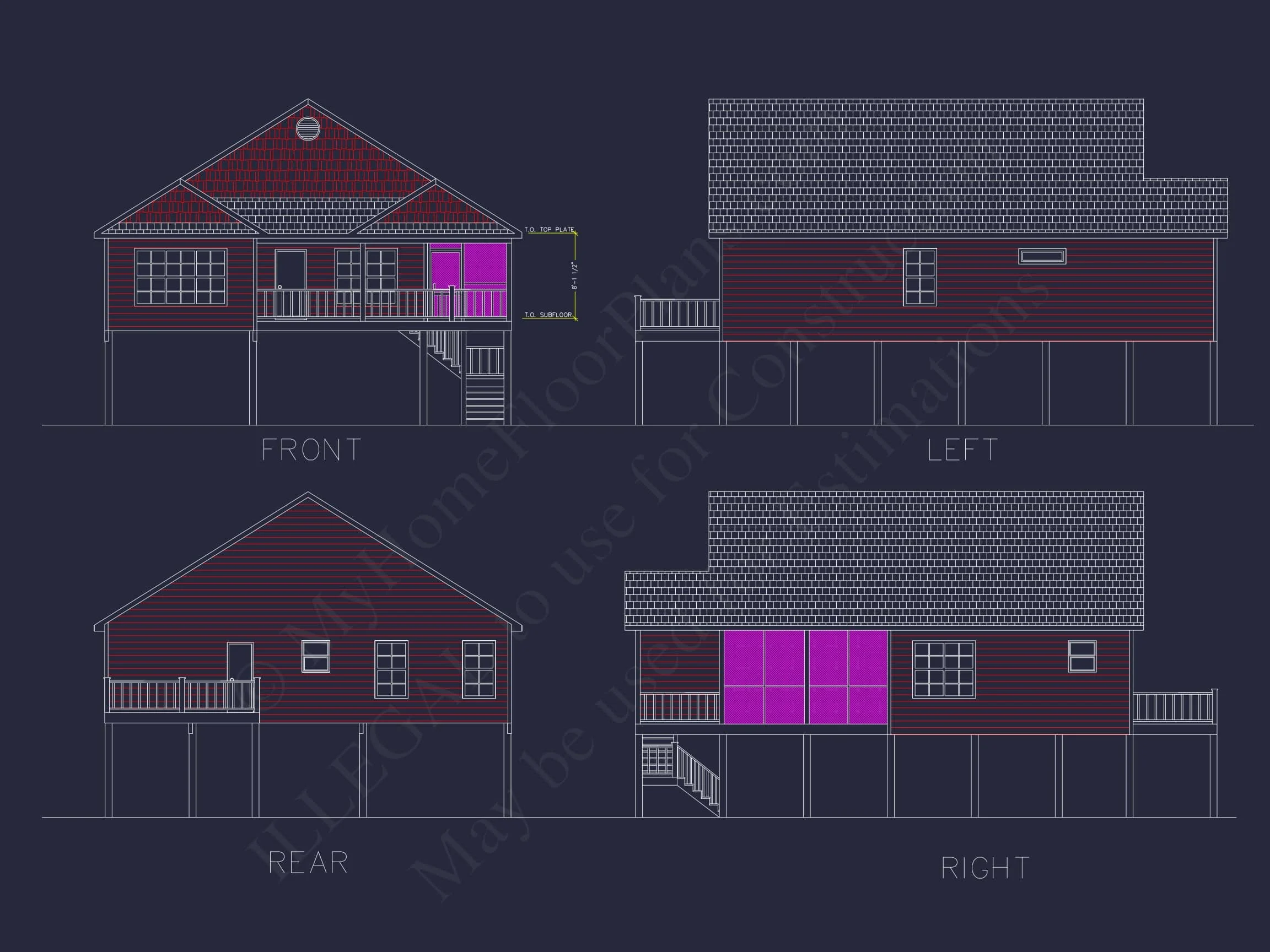 9-1693 HOUSE PLAN - Charming Coastal House Plan with Open Floor Layout | CAD & Blueprints 28 Charming Coastal Home Plan with Open Floor Layout