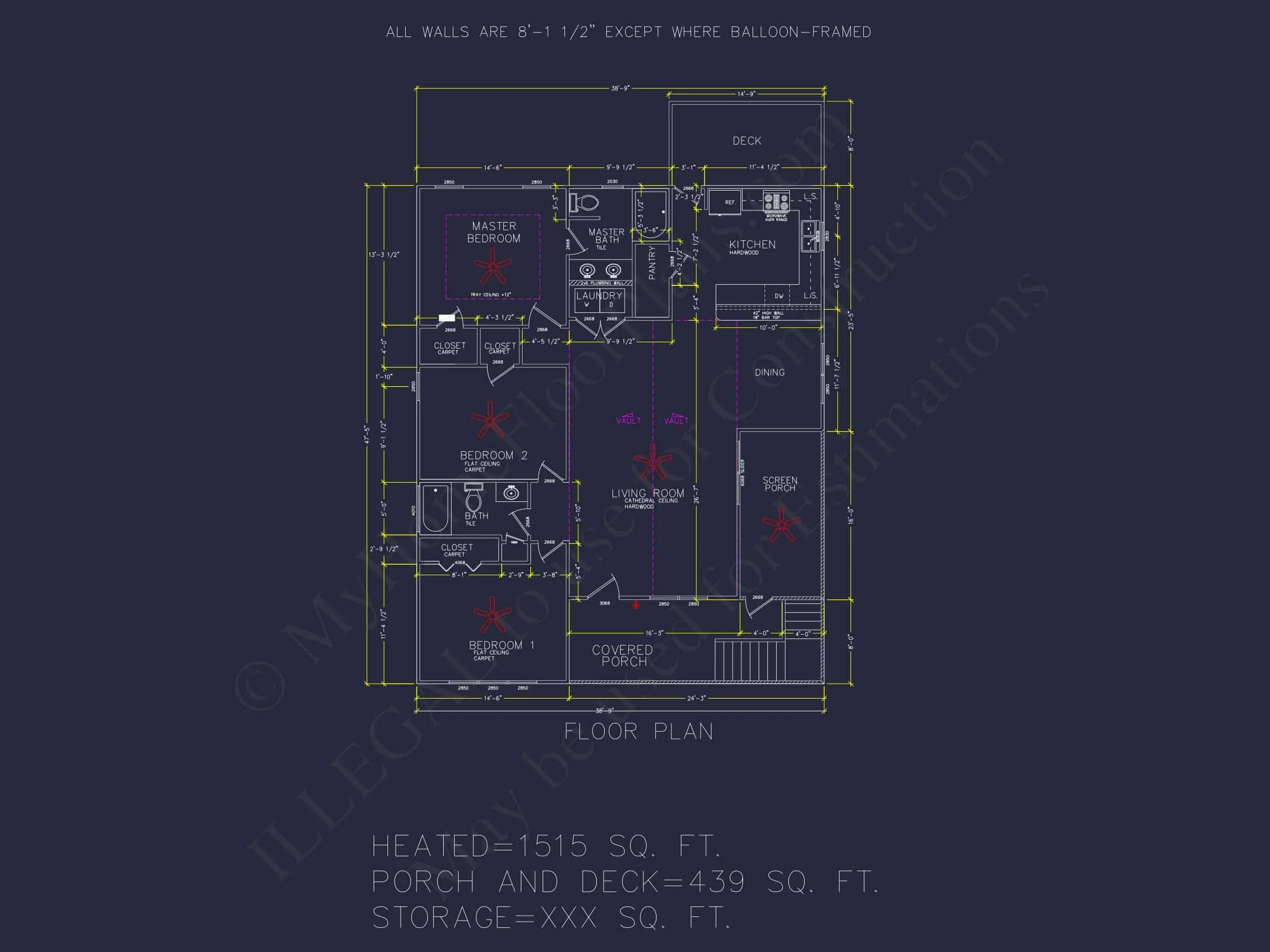 9-1693 HOUSE PLAN - Charming Coastal House Plan with Open Floor Layout | CAD & Blueprints 30 Charming Coastal Home Plan with Open Floor Layout