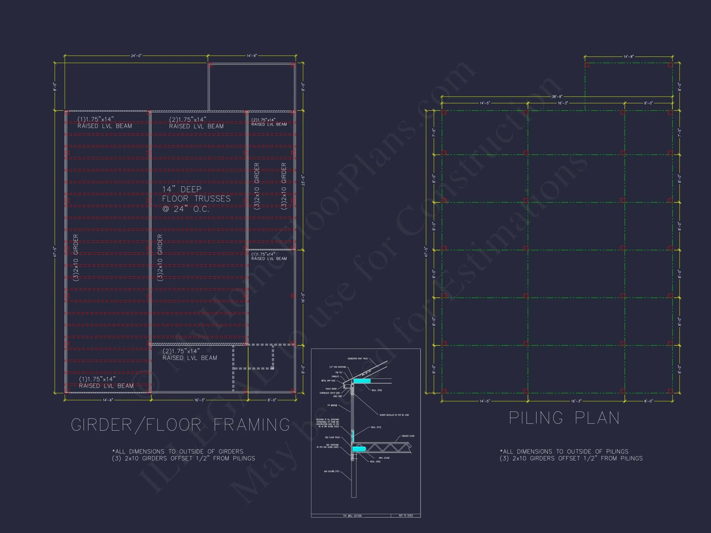 9-1693 HOUSE PLAN - Charming Coastal House Plan with Open Floor Layout | CAD & Blueprints 32 Charming Coastal Home Plan with Open Floor Layout