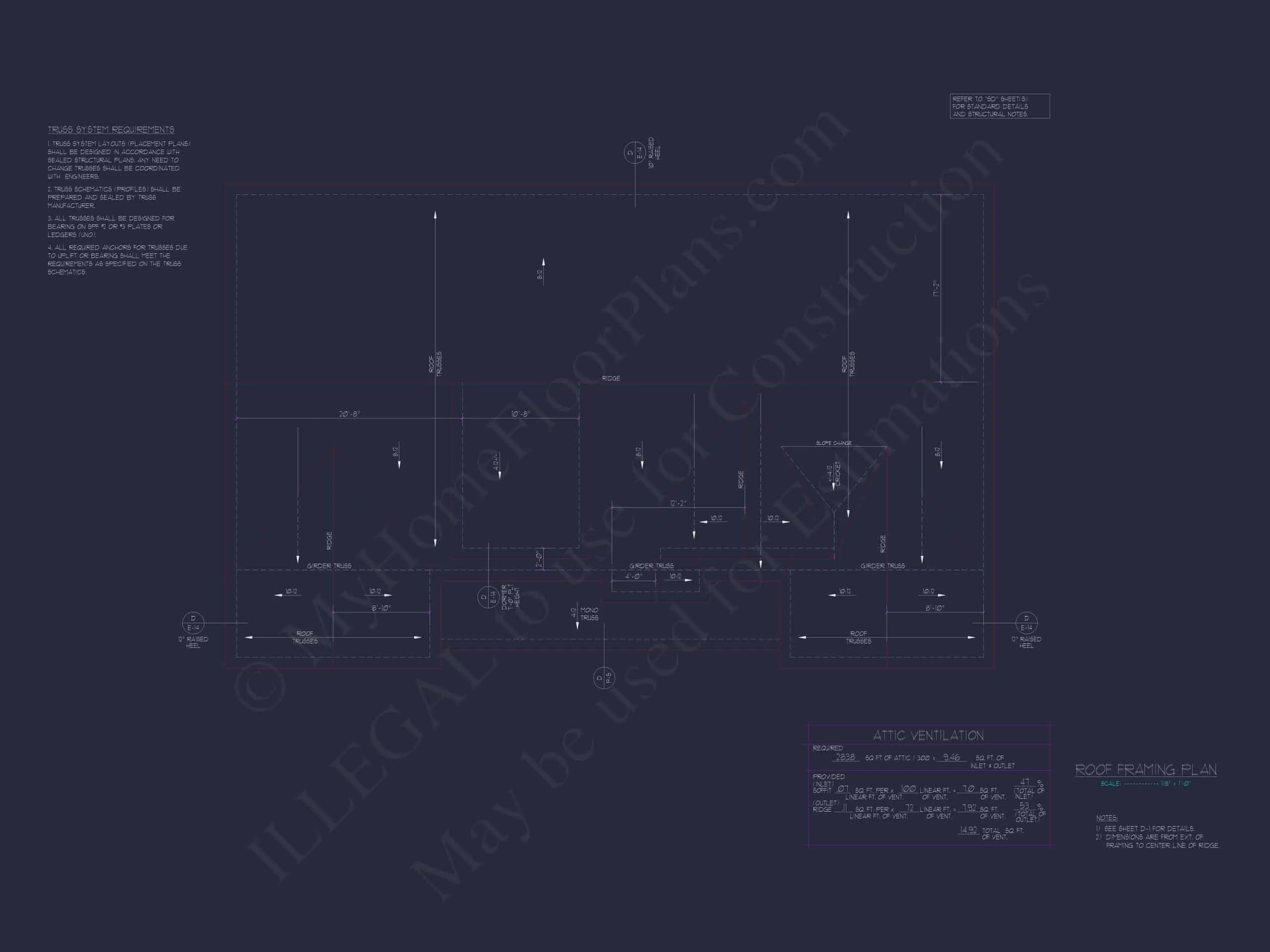 15-1983 DUPLEX PLAN- Traditional Colonial Home Plan - 5-Bed, 4-Bath, 3,600 SF 9 Beautiful Duplex Home Design with Functional CAD Blueprint