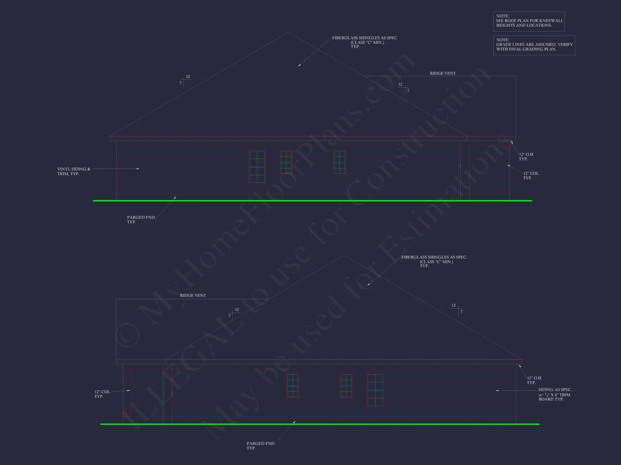 Modern Duplex House Floor Plan with CAD Blueprint Designs
