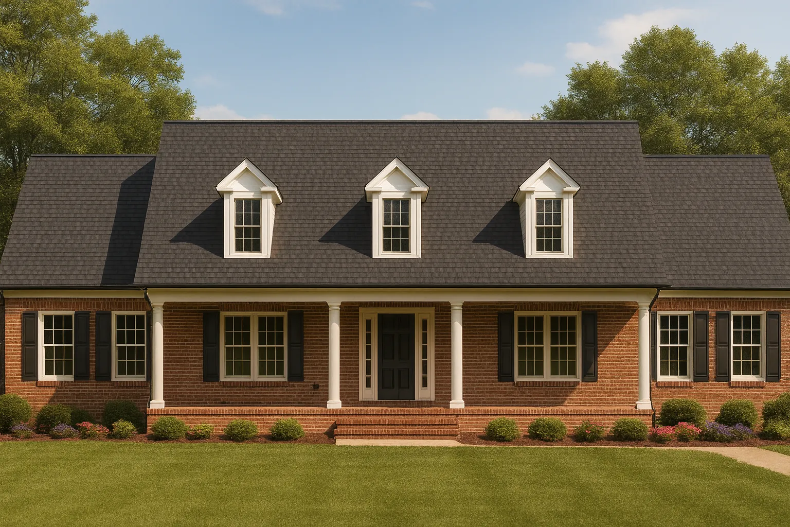 Charming Colonial Farmhouse Plan with 2-Story Layout & Classic Curb Appeal
