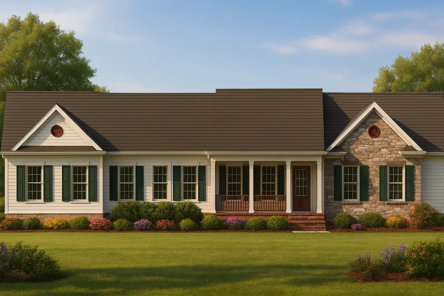 Colonial Revival Townhome Detailed CAD Blueprint & Rear Garage