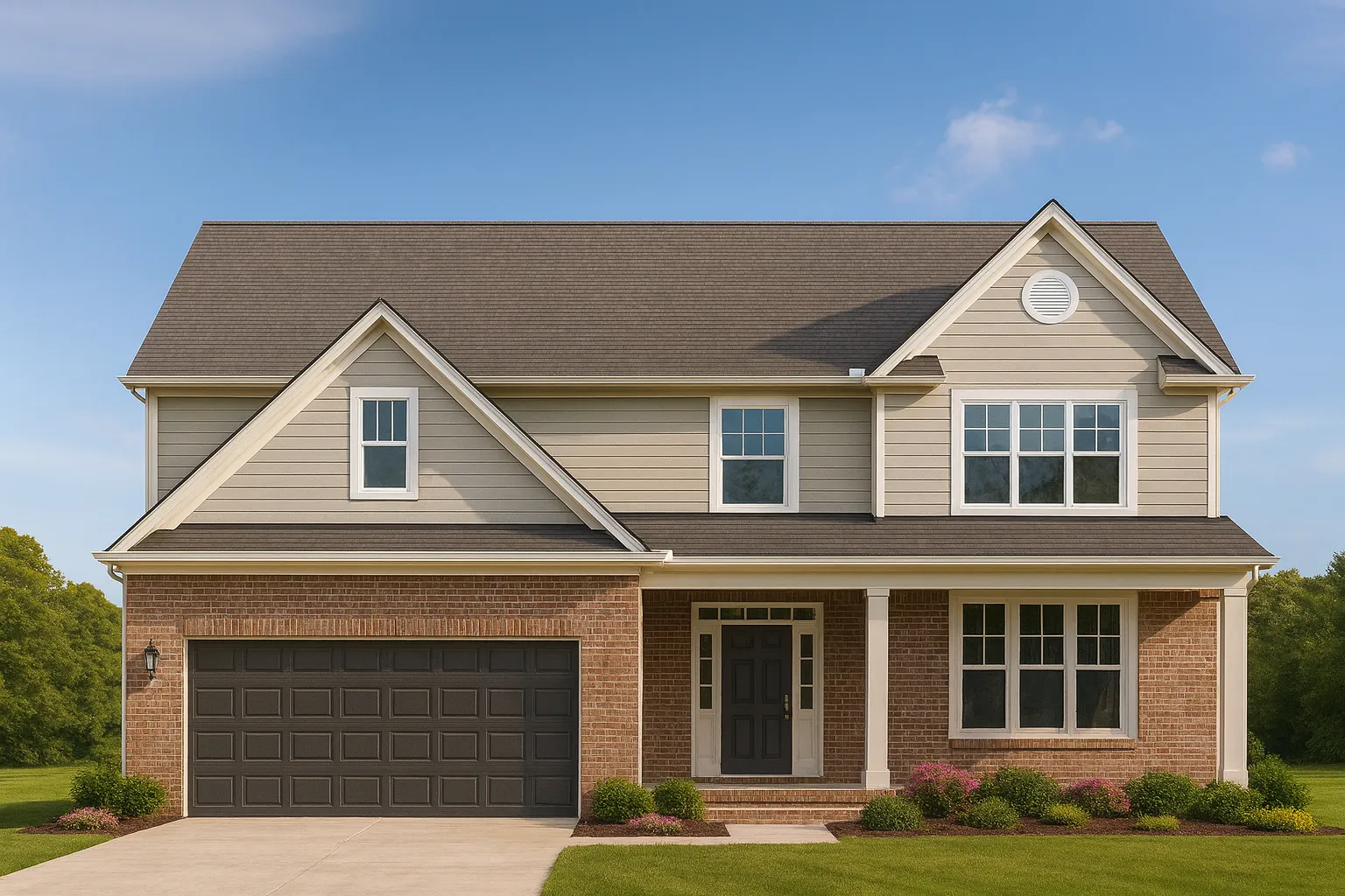 Modern Suburban Home Plan with 4 Bedrooms and Spacious Layout