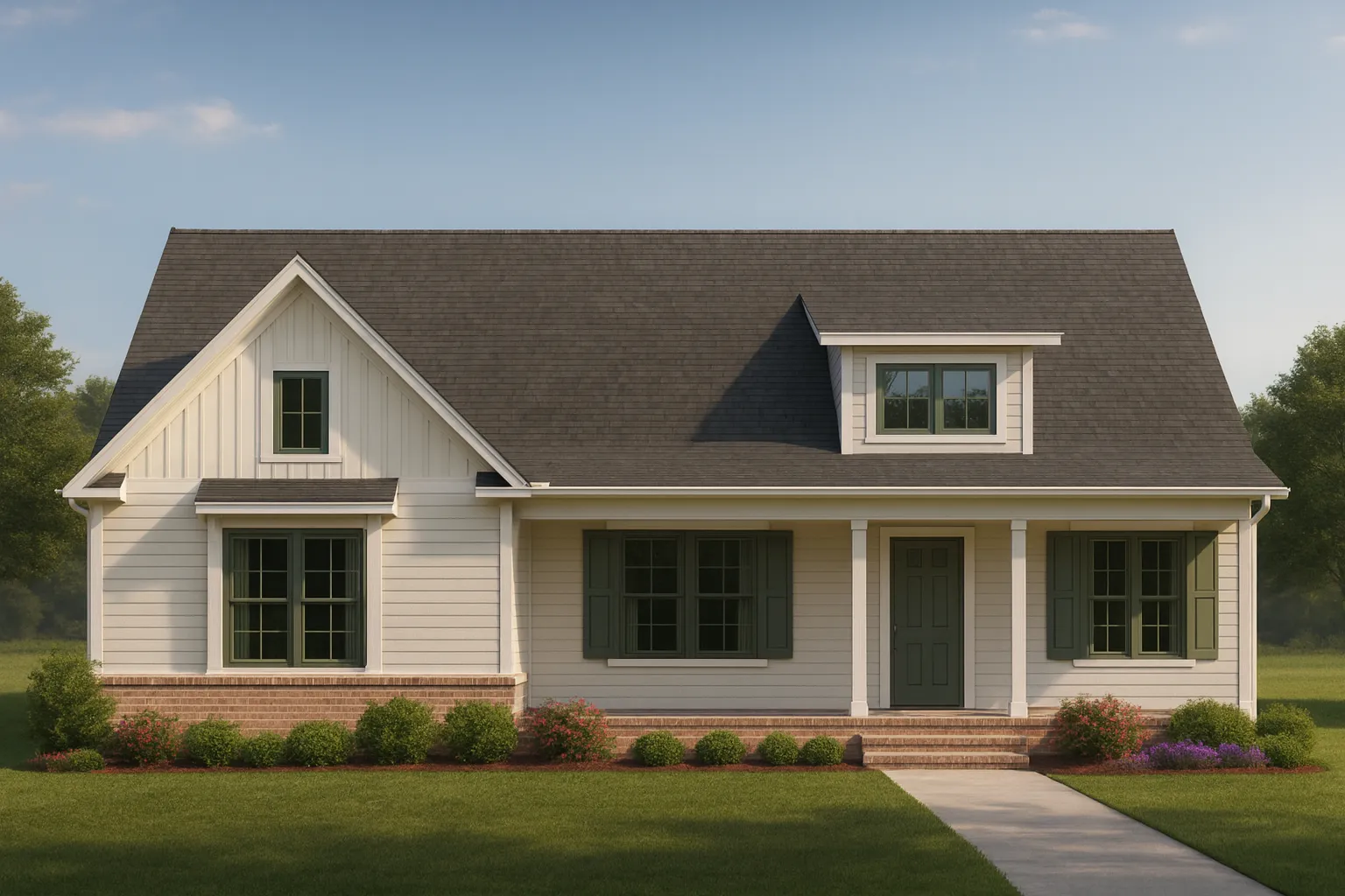 Charming Home Plan with Open Floor Design and Craftsman Touches