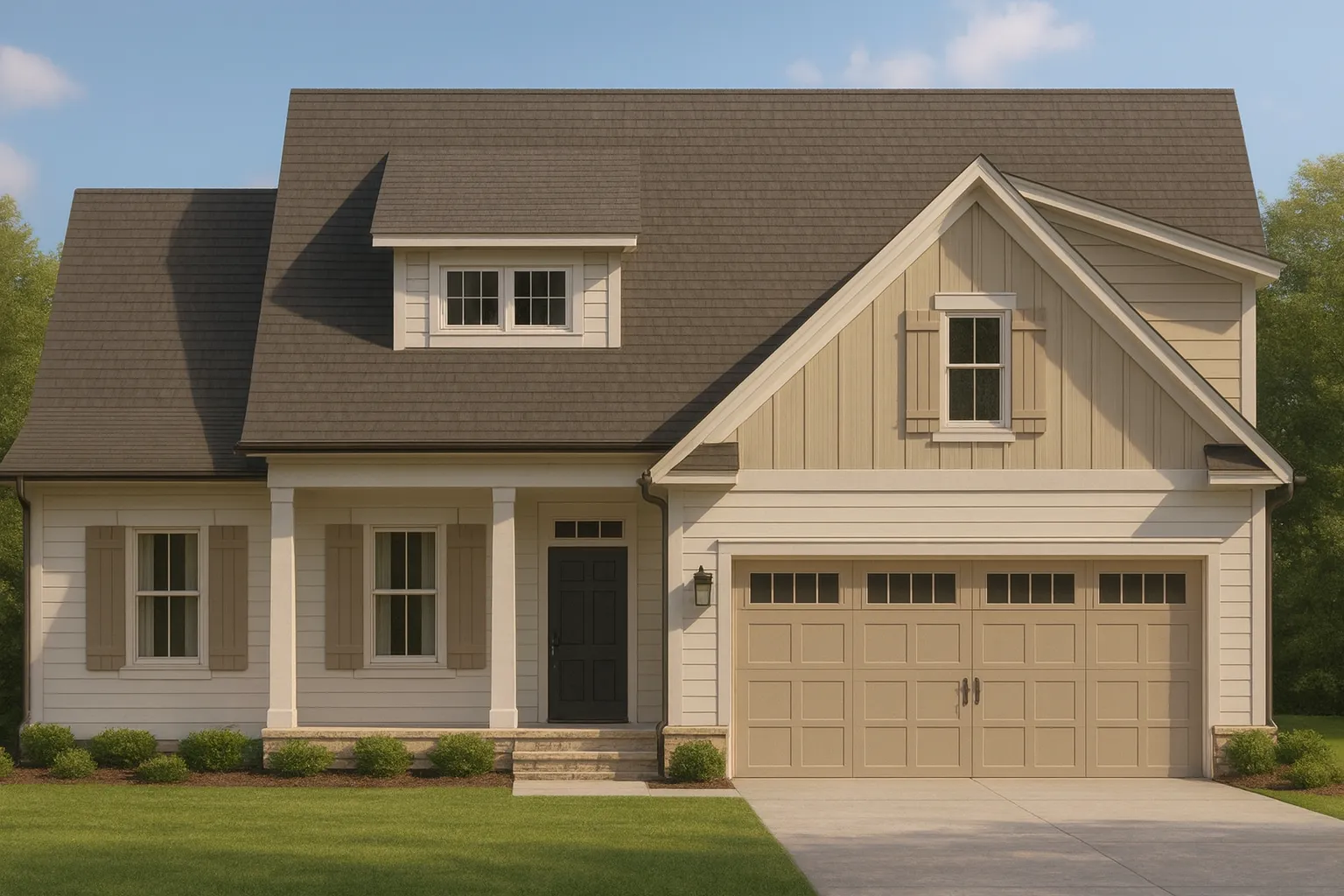 Craftsman Home Plan with Open Floor Plan & 1.5 Stories