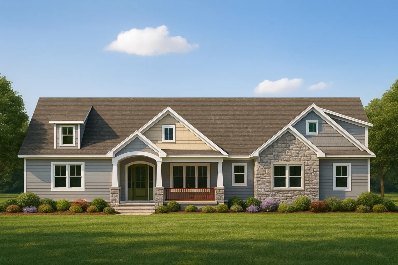 strong>Custom Home Plan with Open Floor Layout & 3 Bedrooms