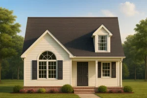 Charming Cottage Home Plan with Vaulted Ceilings and CAD Blueprints