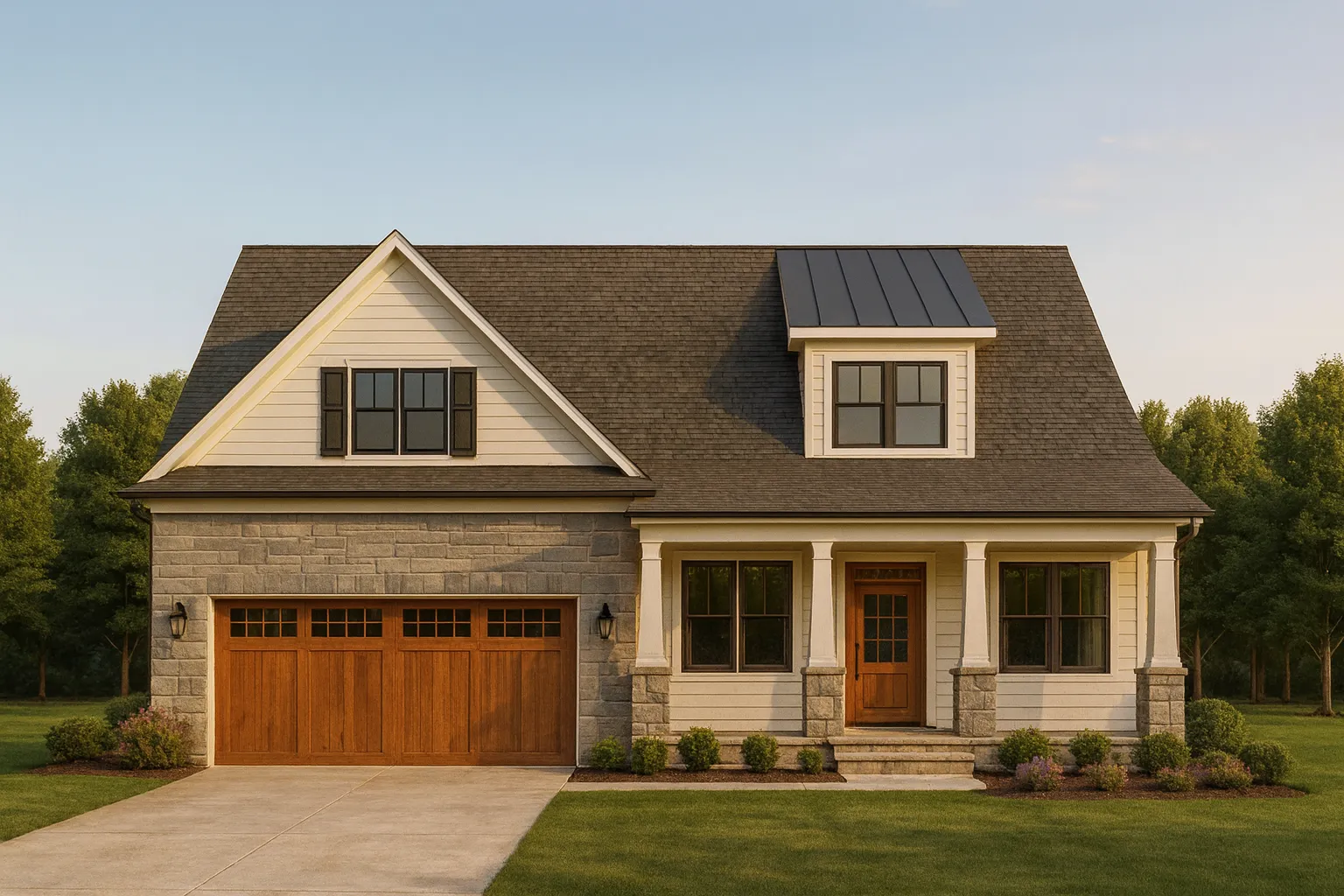 Charming 1-Story Craftsman House Plan with Vaulted Ceilings & Open Layout