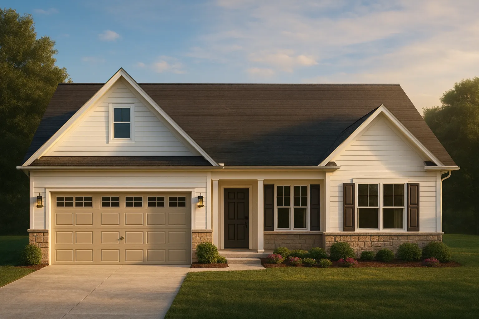 Craftsman House Plan with Open Floor Layout and Vaulted Ceilings