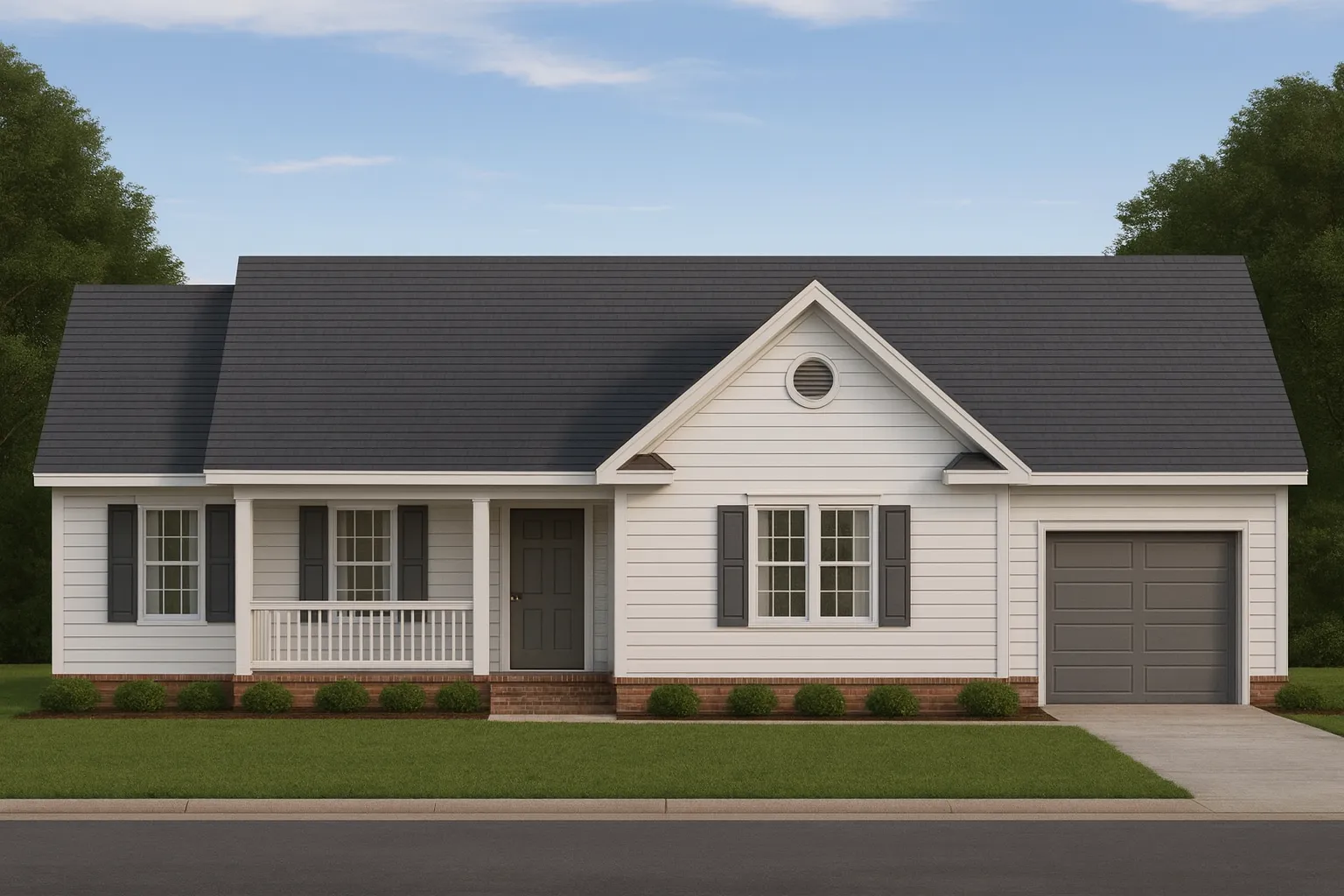 Make the house realistic, landscape orientation, and display entire house. Do not cut off right or left side of house!